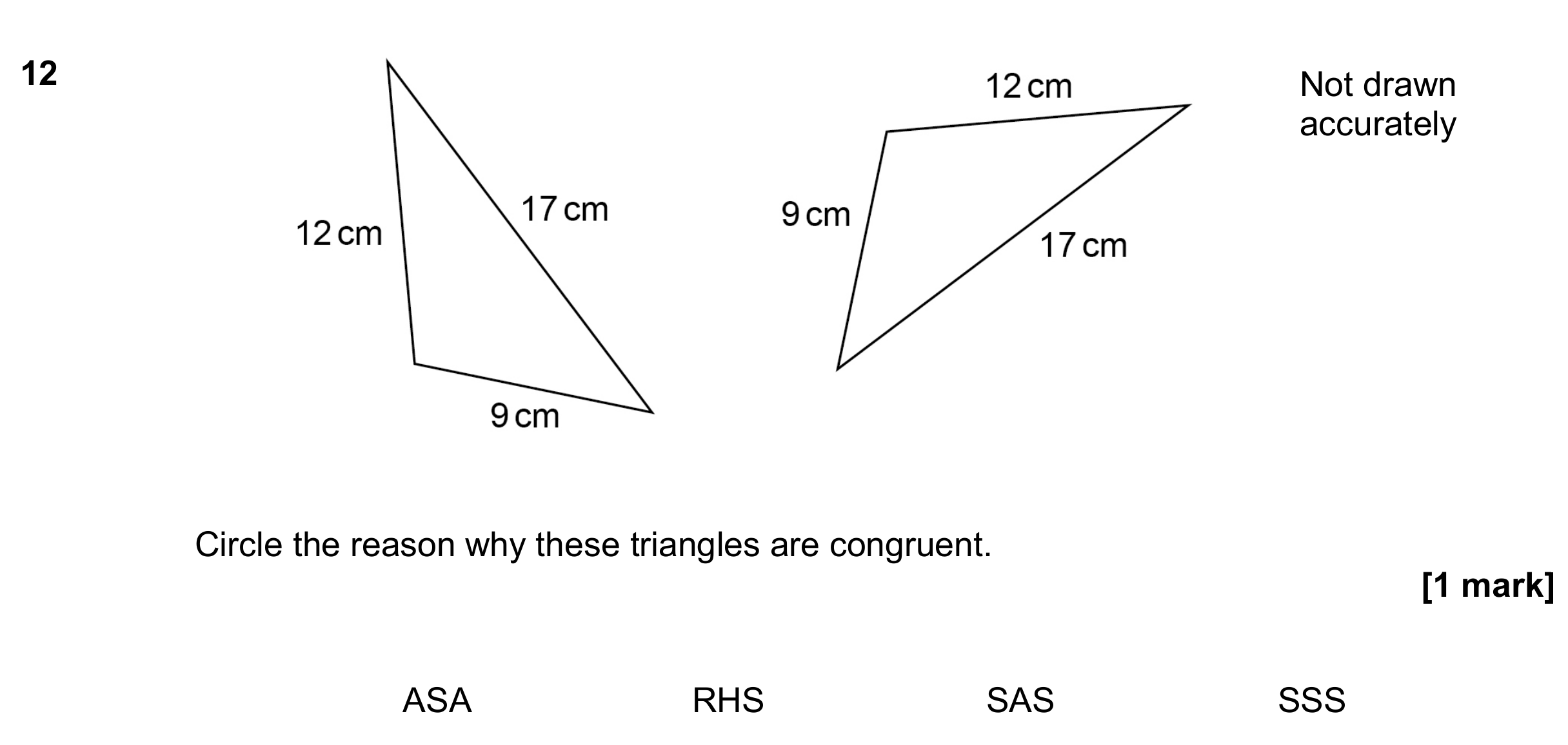 Question 12 — Congruence and Similarity — AQA GCSE June 2024