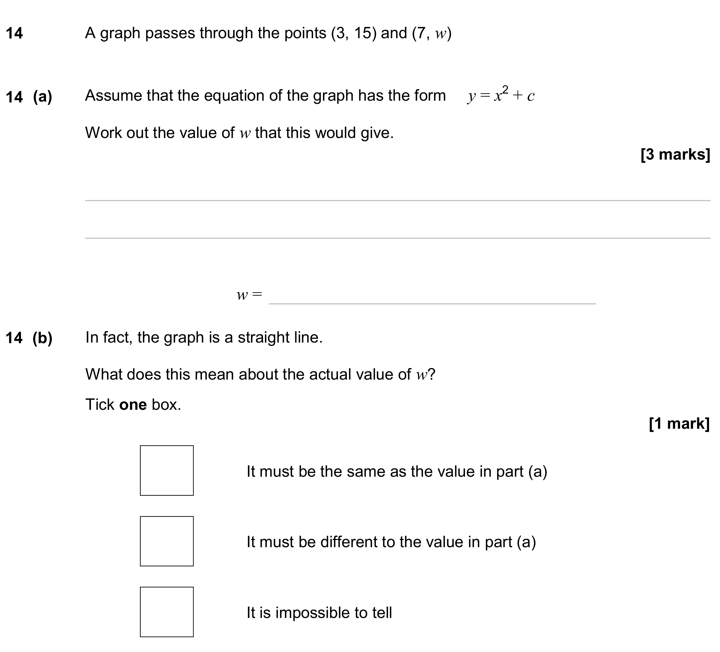 Question 14 — Formulae — AQA GCSE June 2024