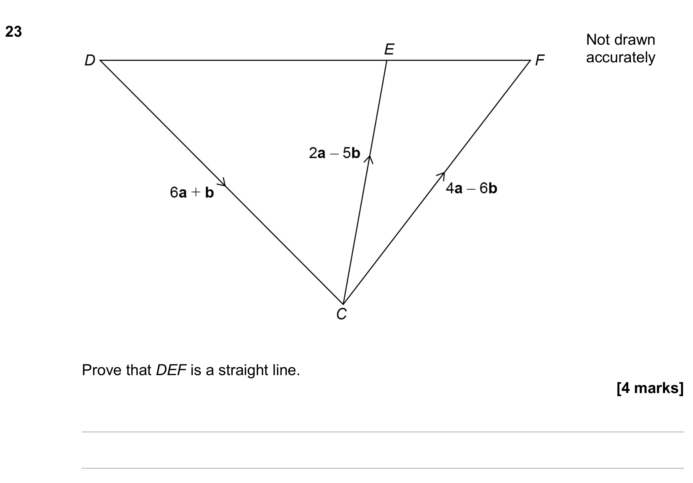 Question 23 — Vectors — AQA GCSE June 2024