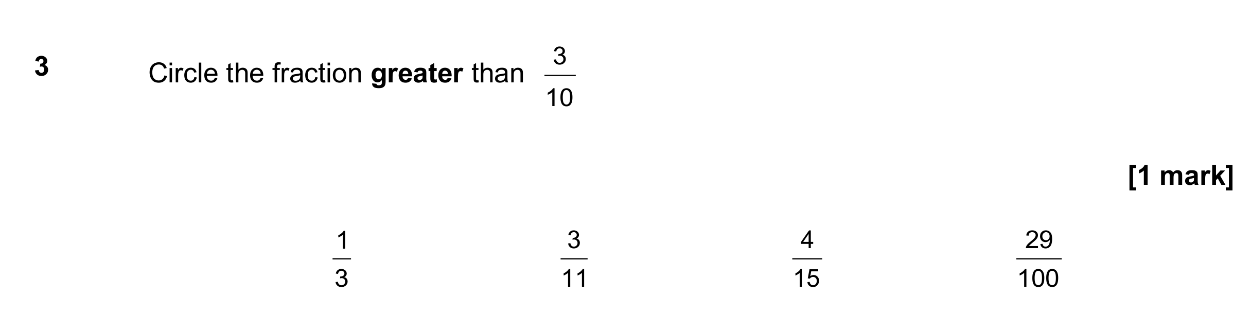 Question 3 — Fractions — AQA GCSE June 2017