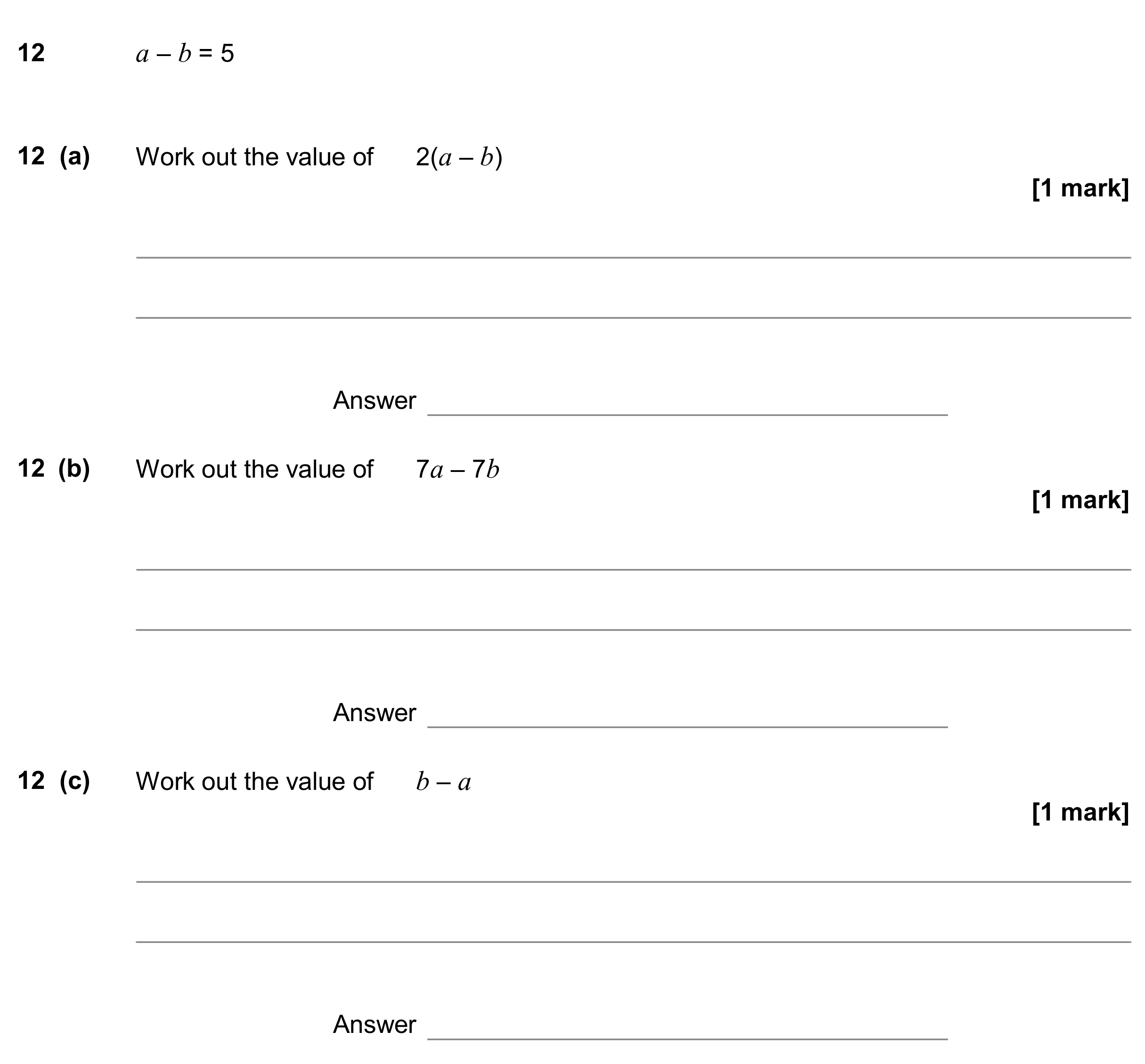 Question 12 — Factorise/Expand/Simplify — AQA GCSE November 2017