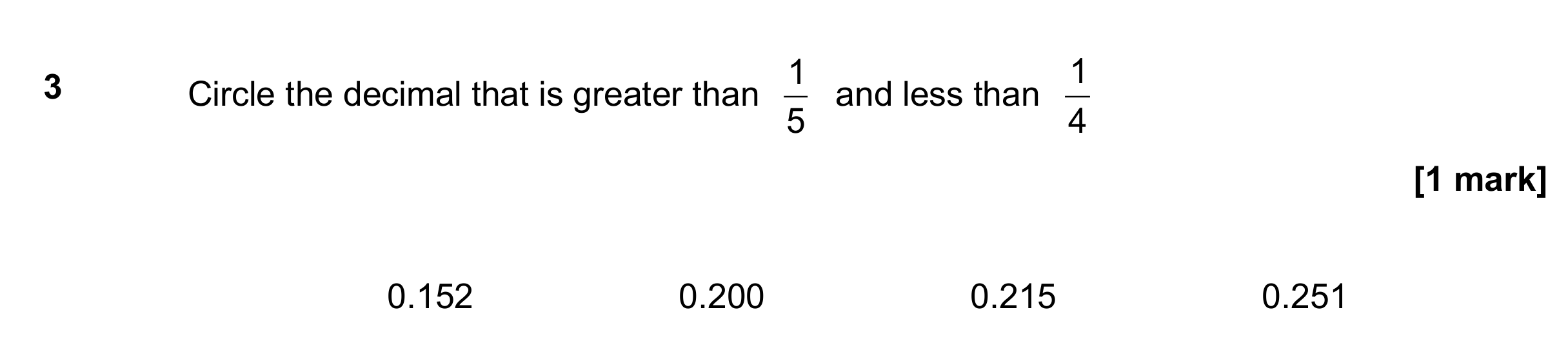 Question 3 — Decimals — AQA GCSE November 2017