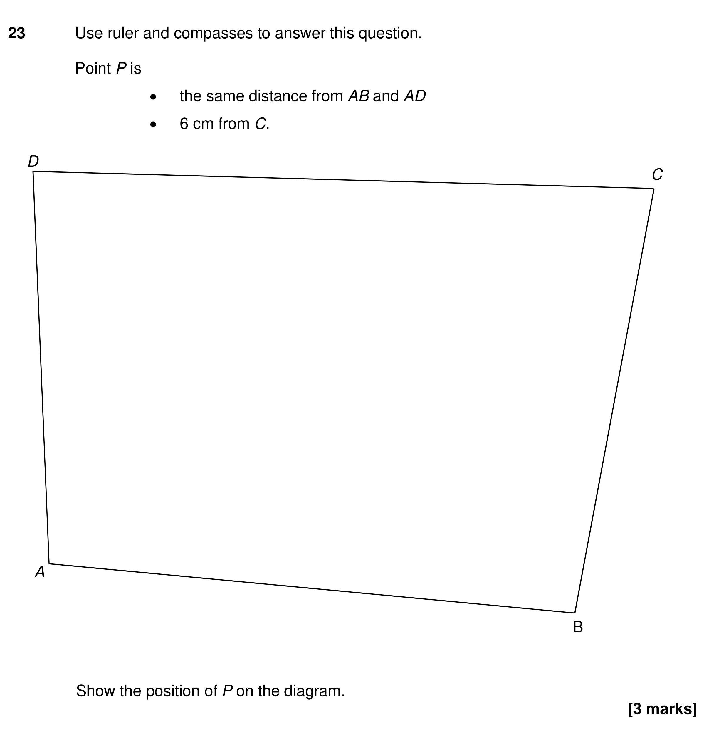 Question 23 — Construction — AQA GCSE Specimen