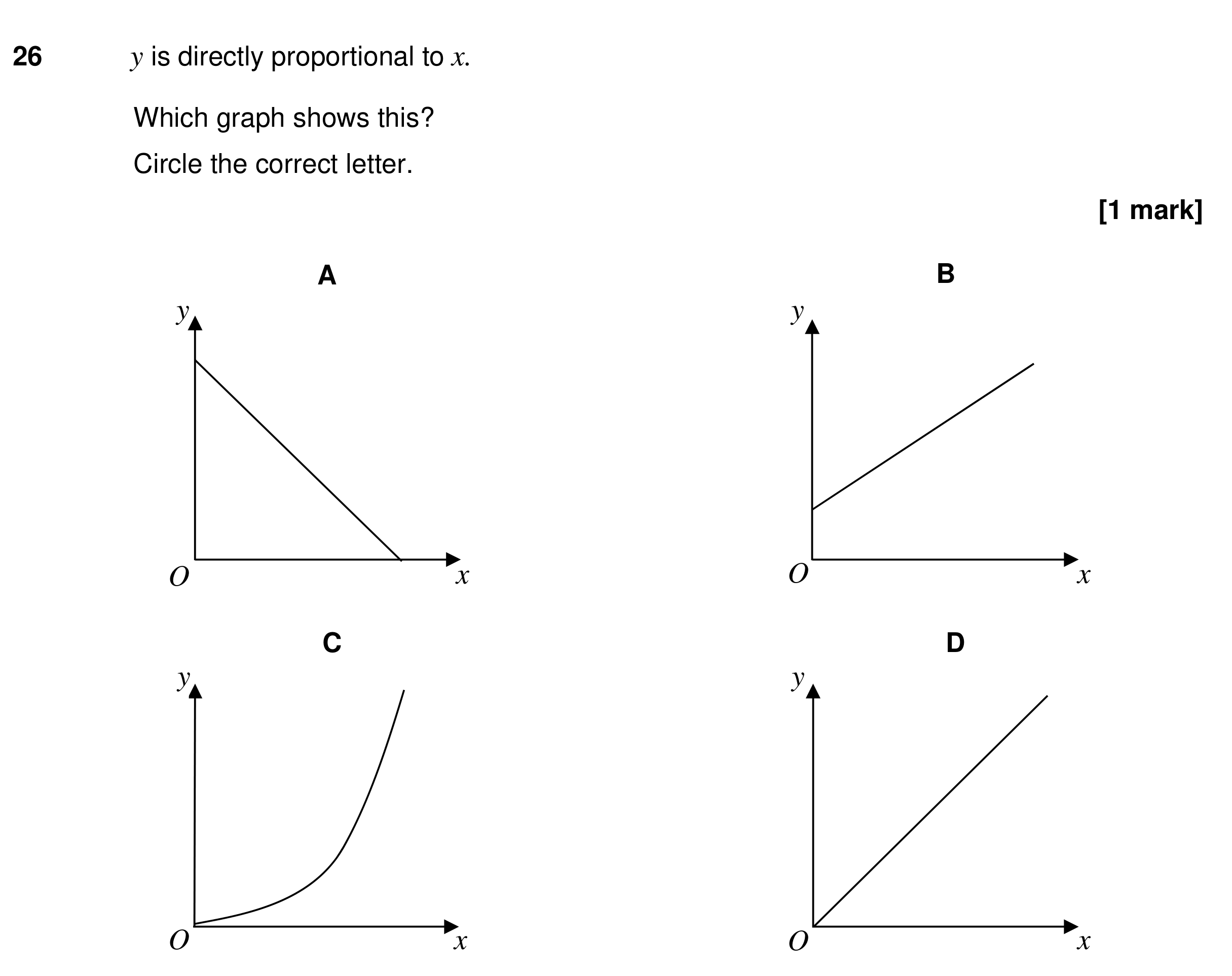 Question 26 — Proportion — AQA GCSE Specimen