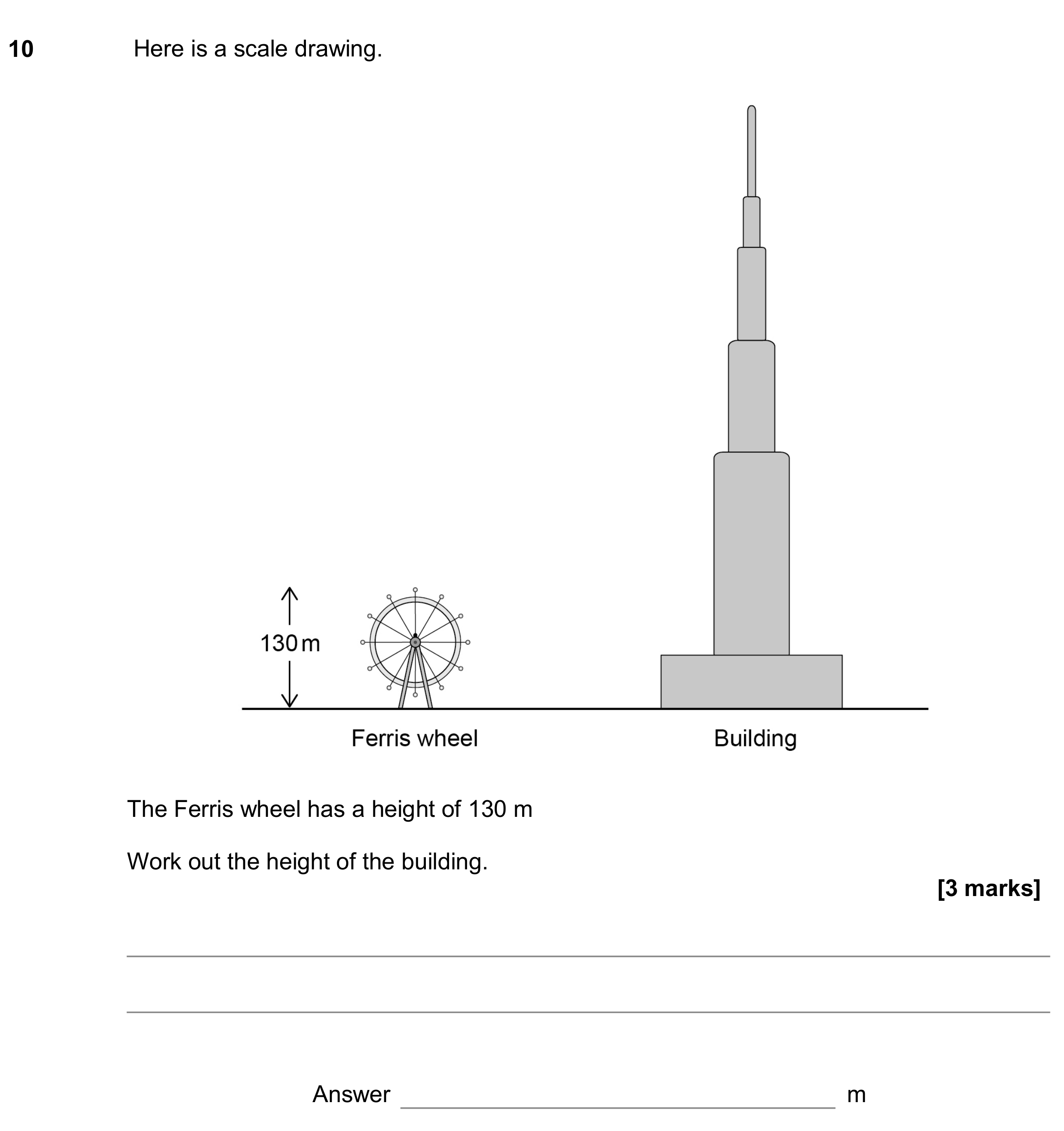 Question 10 — Measure, Maps — AQA GCSE June 2018