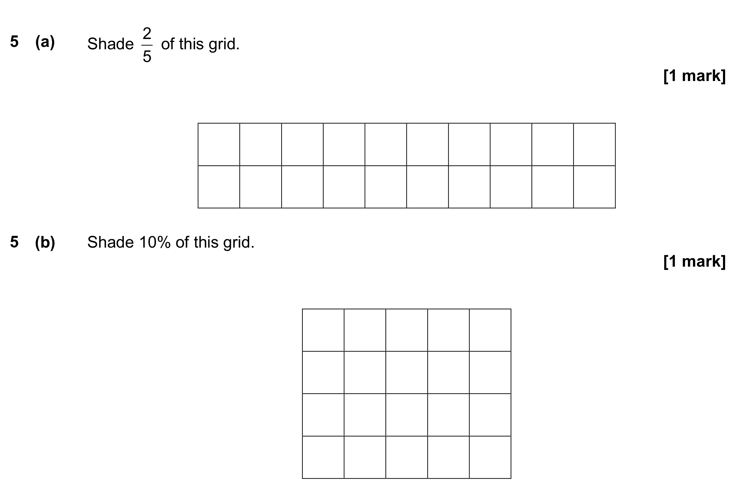 Question 5 — Fractions, Percentages — AQA GCSE June 2018