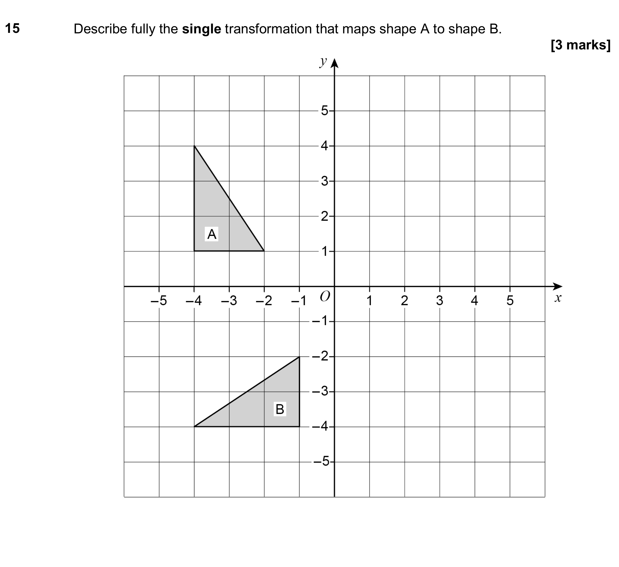 Question 15 — Rotations/Reflections/Translations/Enlargements — AQA GCSE November 2018