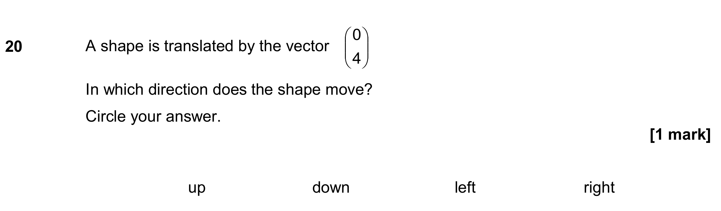 Question 20 — Rotations/Reflections/Translations/Enlargements — AQA GCSE November 2018