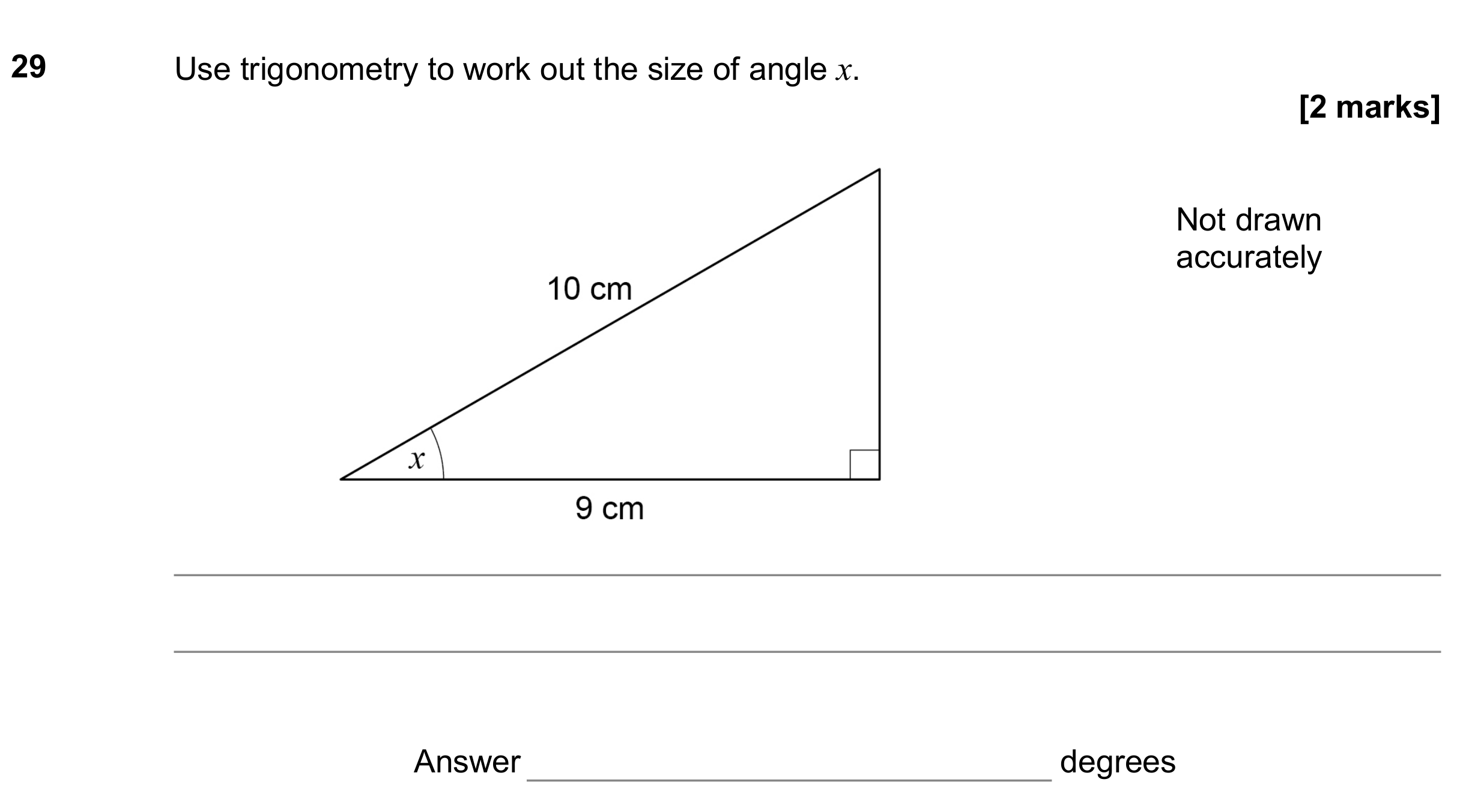 Question 29 — Trigonometry — AQA GCSE November 2018