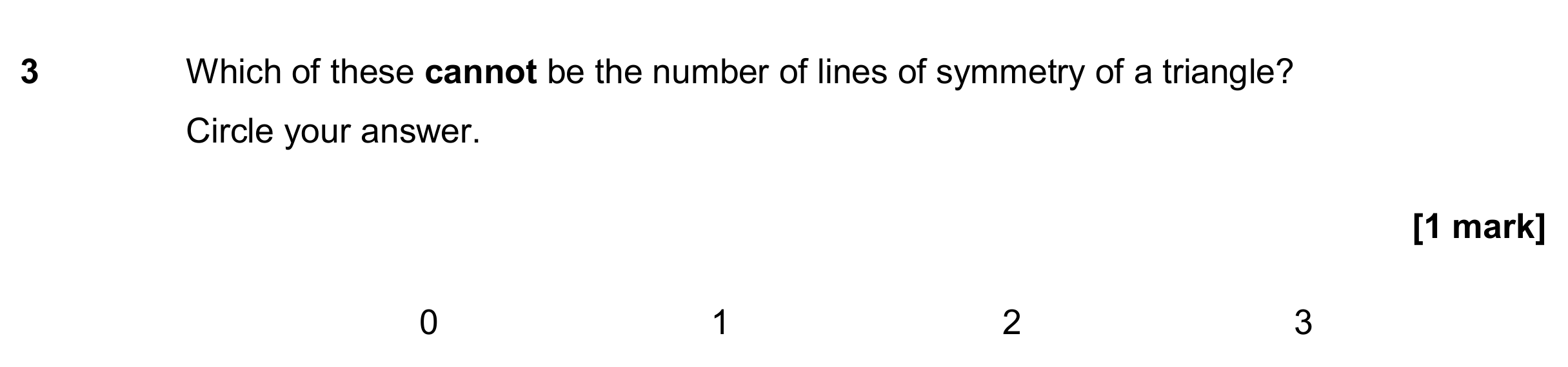 Question 3 — Symmetry — AQA GCSE November 2018