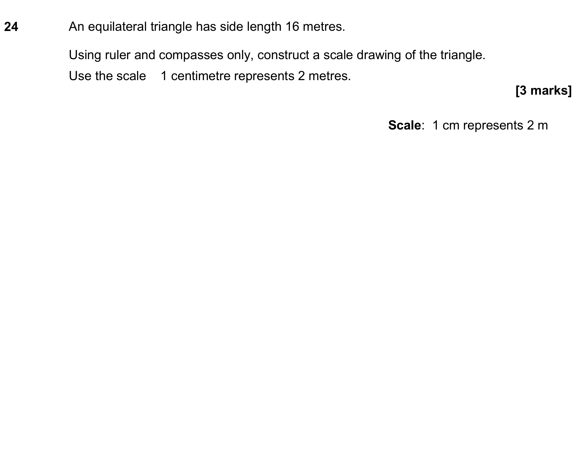 Question 24 — Construction, Maps — AQA GCSE November 2019