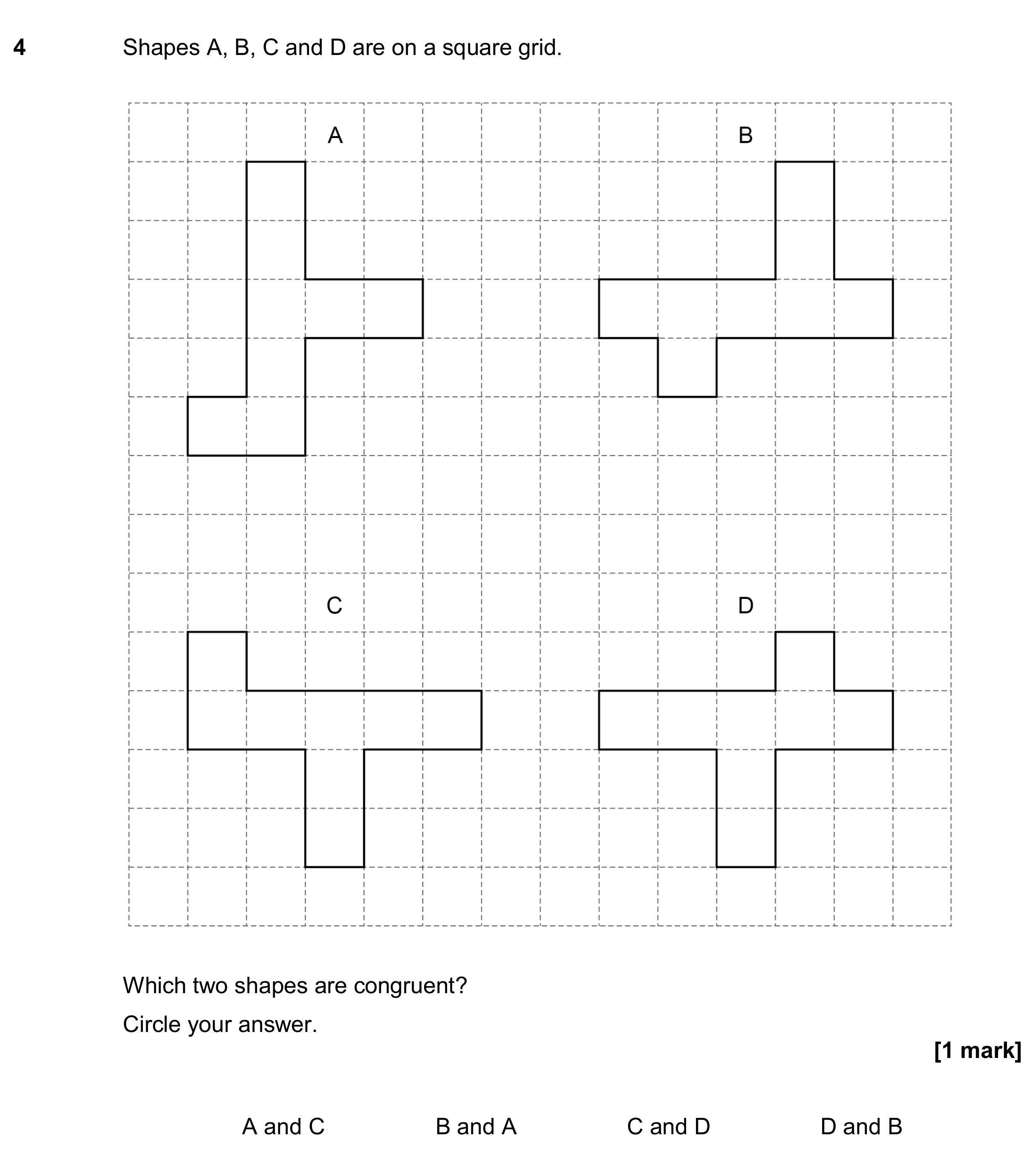 Question 4 — Congruence and Similarity — AQA GCSE June 2020