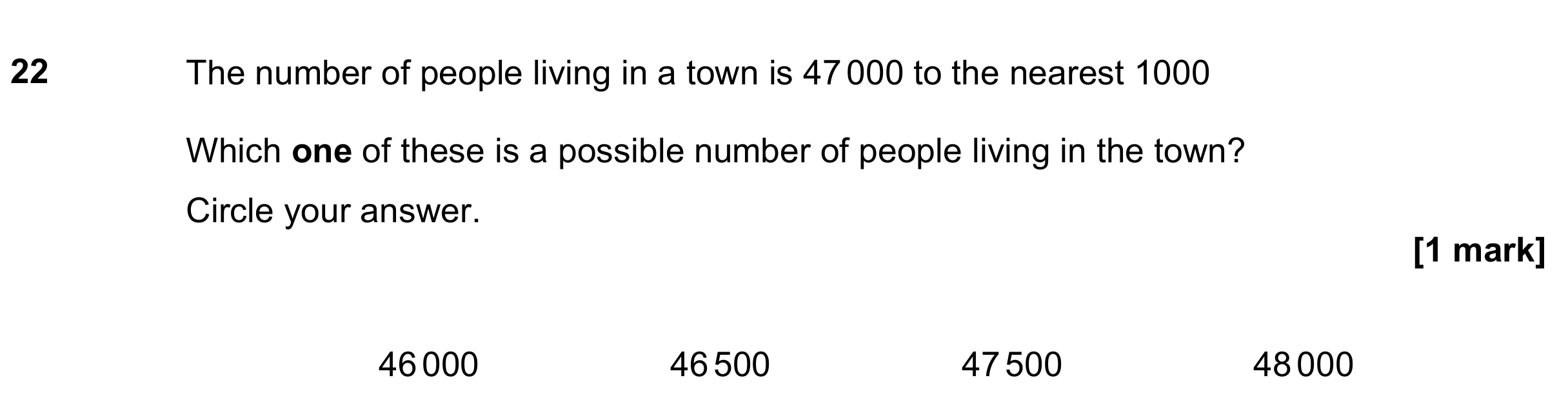 Question 22 — Rounding — AQA GCSE June 2021