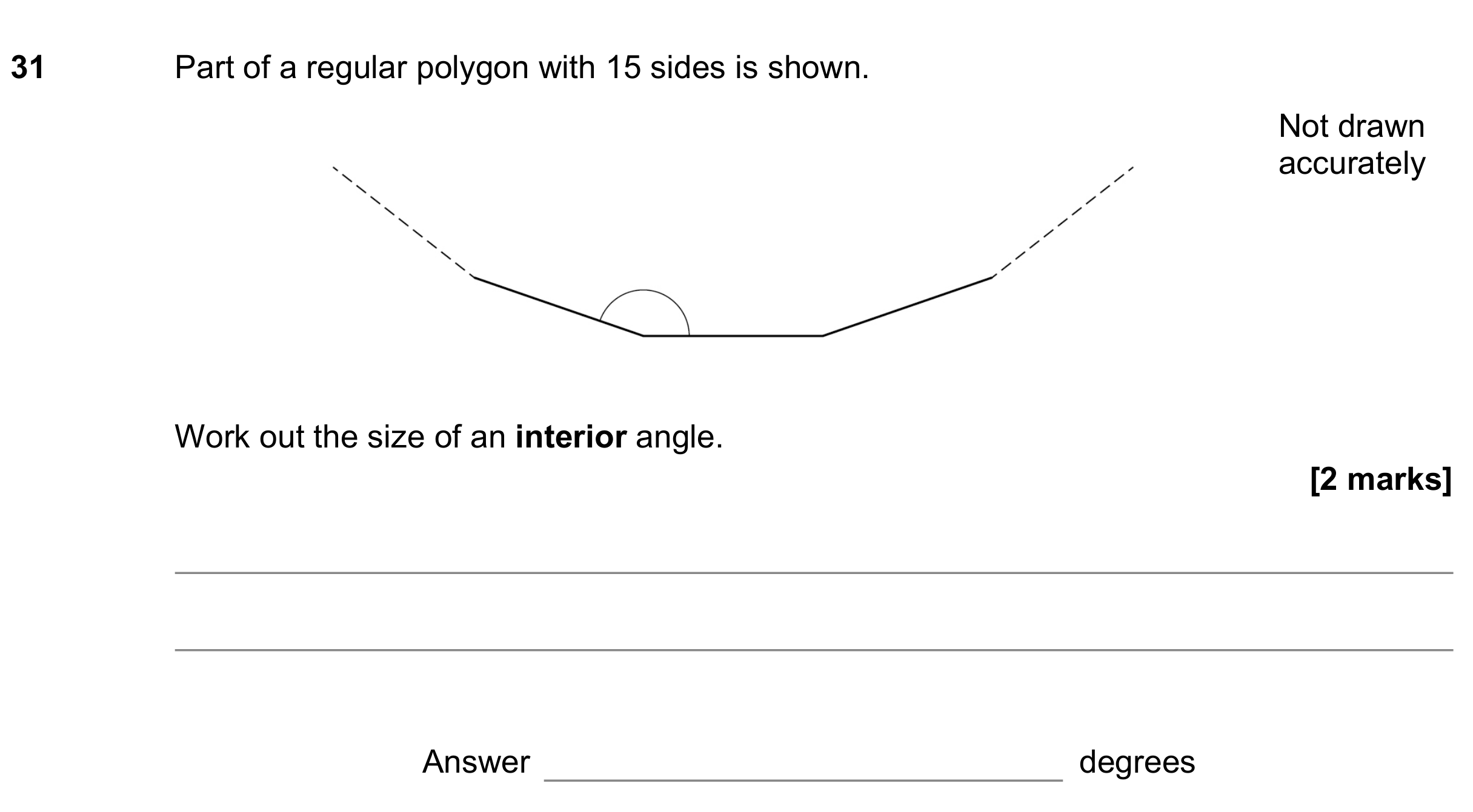 Question 31 — Angles — AQA GCSE June 2021
