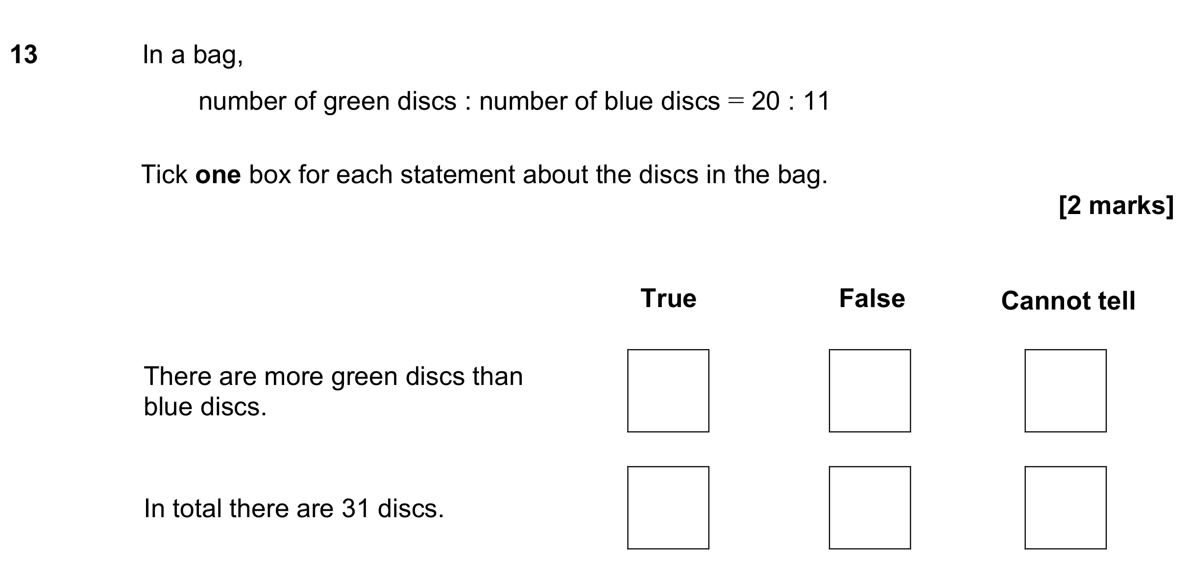 Question 13 — Ratios — AQA GCSE June 2022