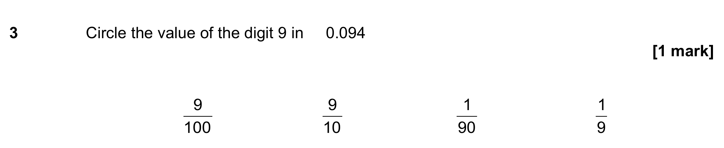 Question 3 — Place Value — AQA GCSE June 2022