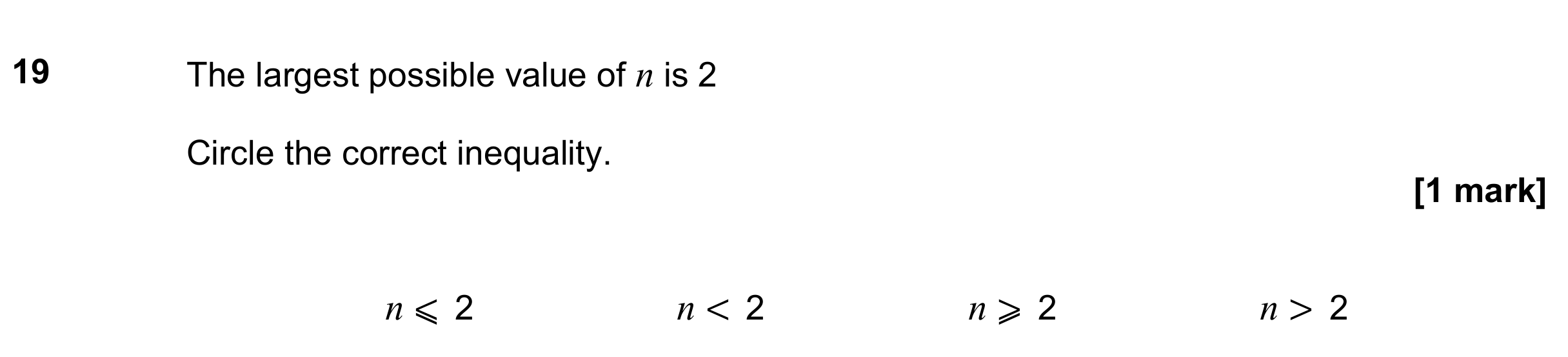 Question 19 — Inequalities — AQA GCSE November 2022