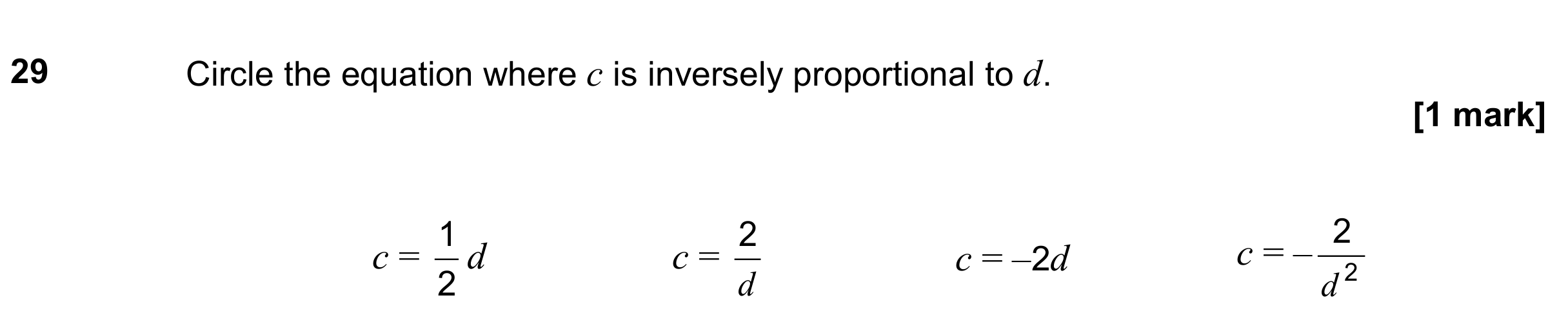 Question 29 — Proportion — AQA GCSE November 2022