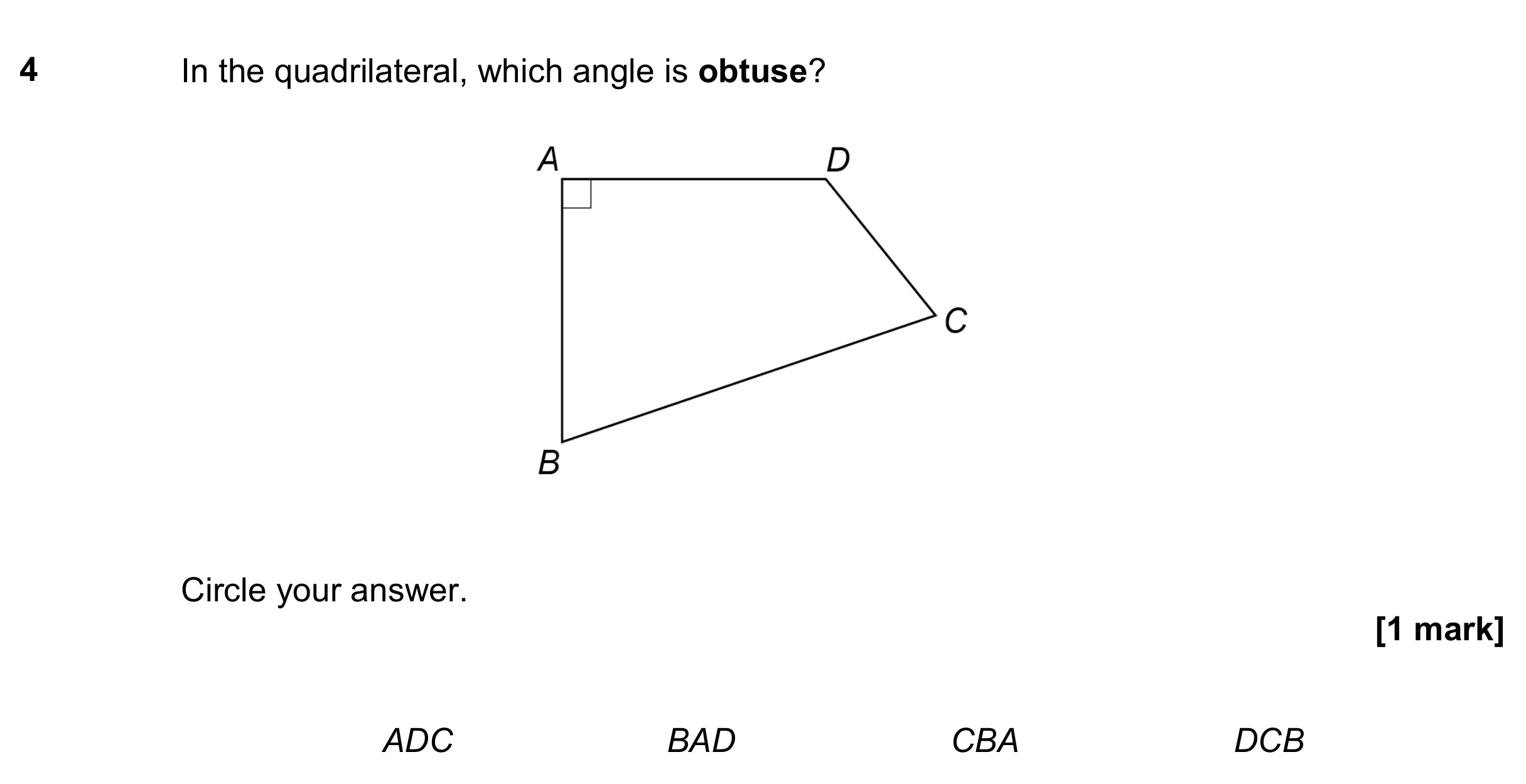 Question 4 — Angles — AQA GCSE November 2022