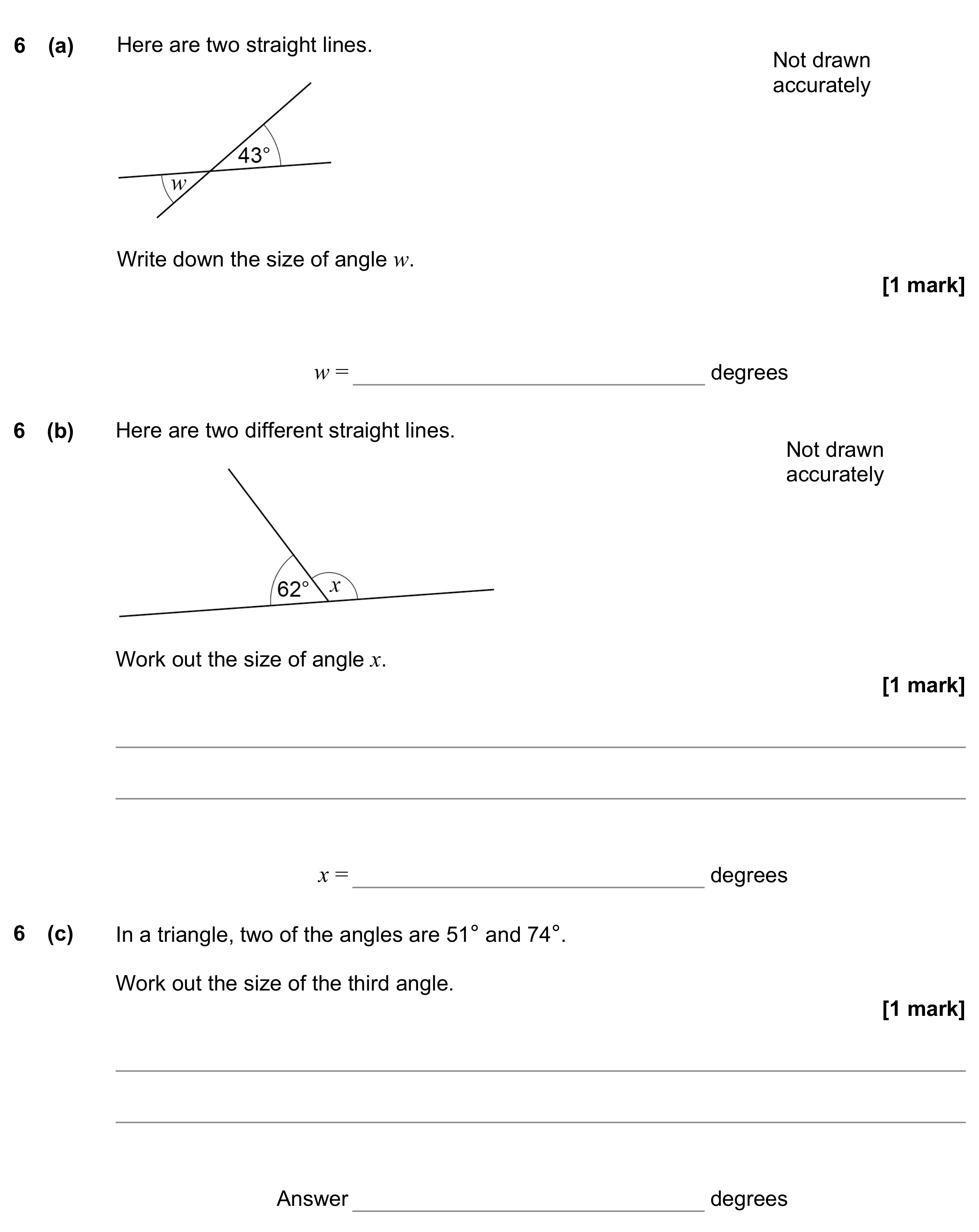 Question 6 — Angles — AQA GCSE November 2022