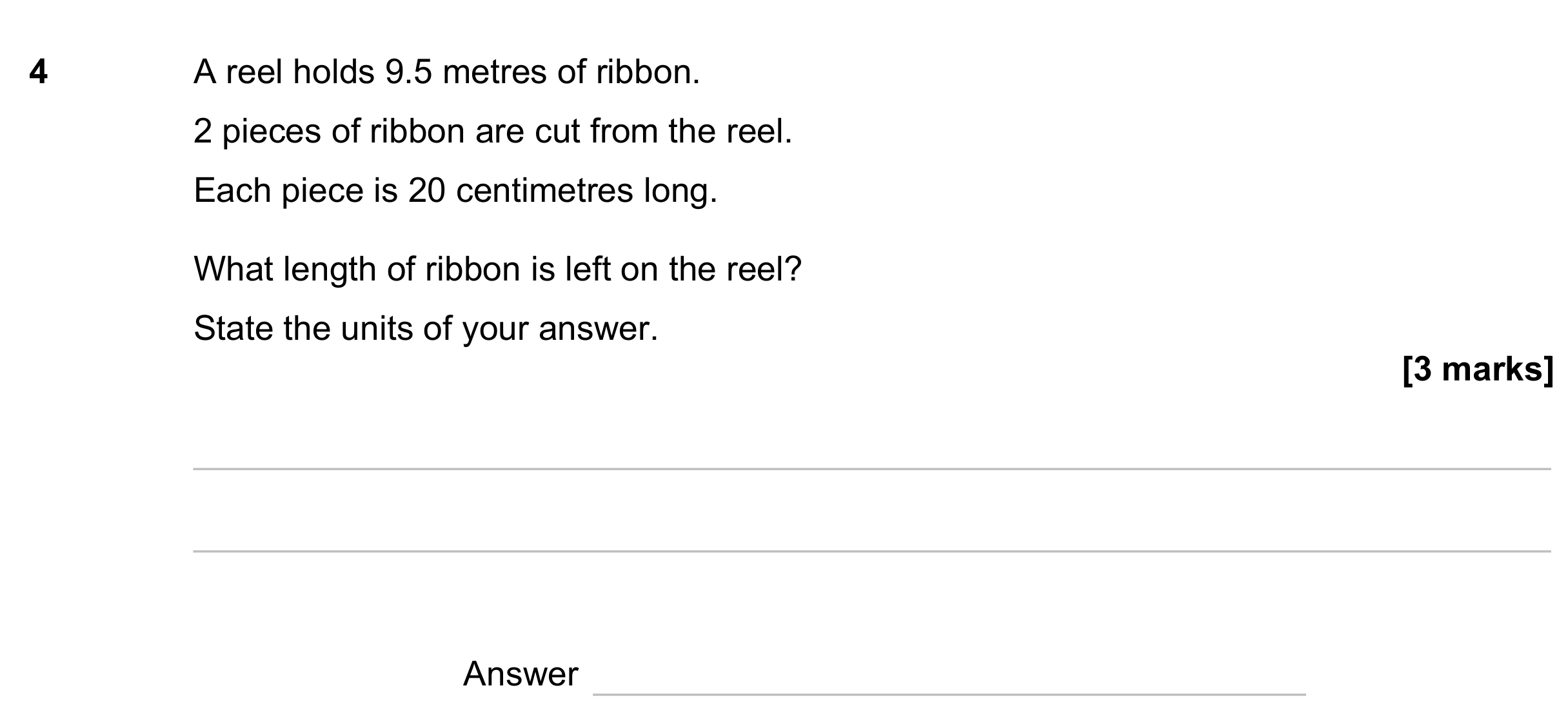 Question 4 — Unit Conversions — AQA GCSE June 2023