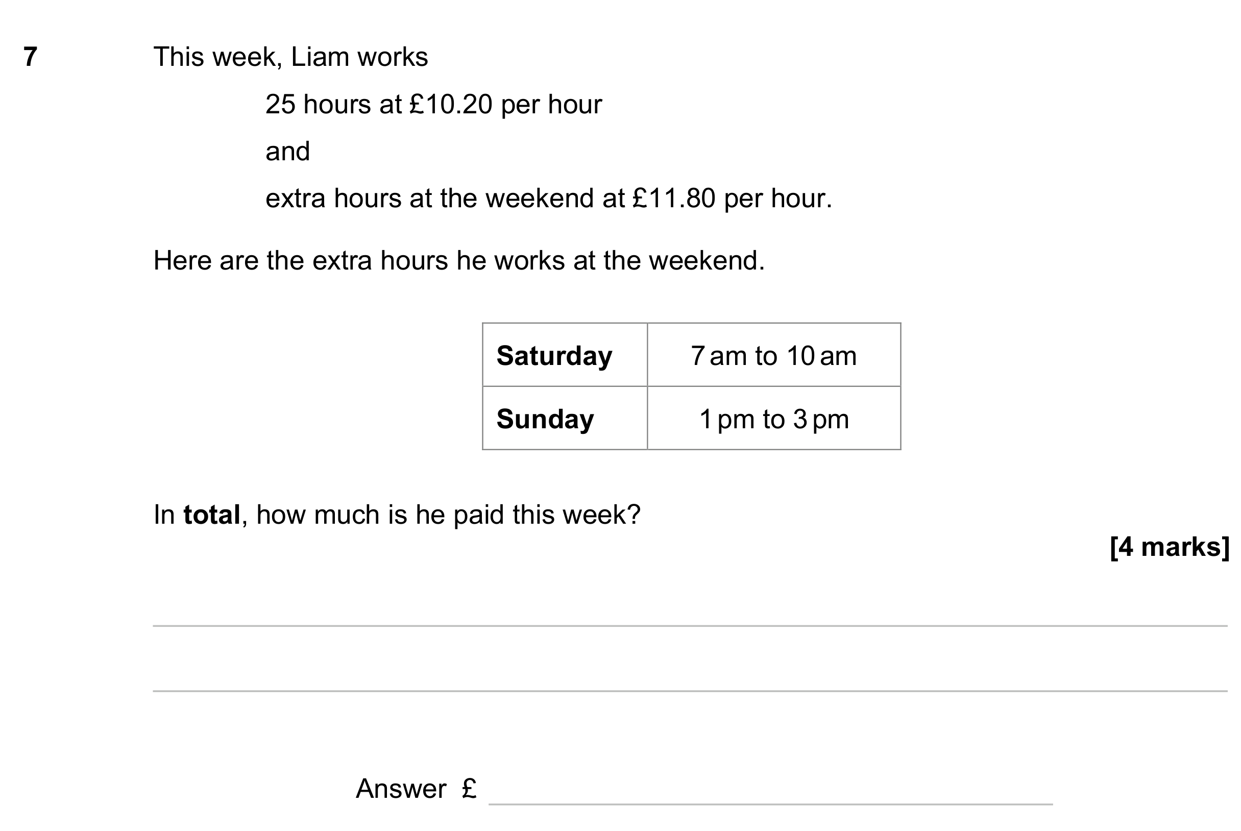 Question 7 — Money Problems — AQA GCSE June 2023