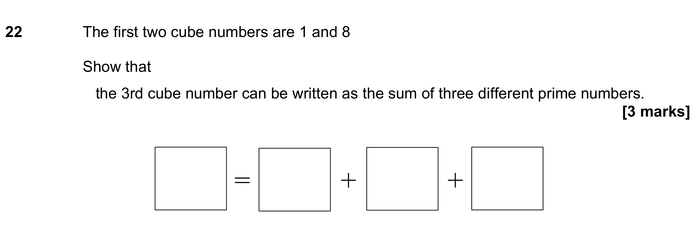 Question 22 — Prime Numbers — AQA GCSE November 2023