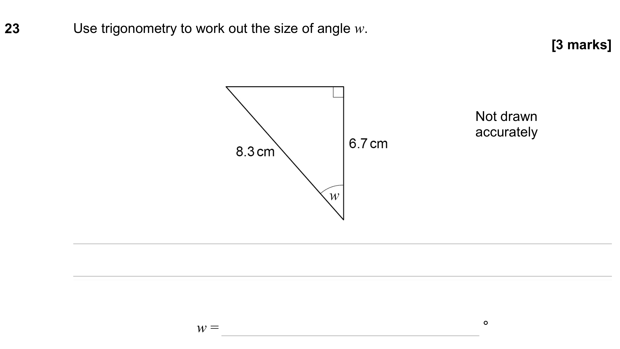 Question 23 — Trigonometry — AQA GCSE November 2023