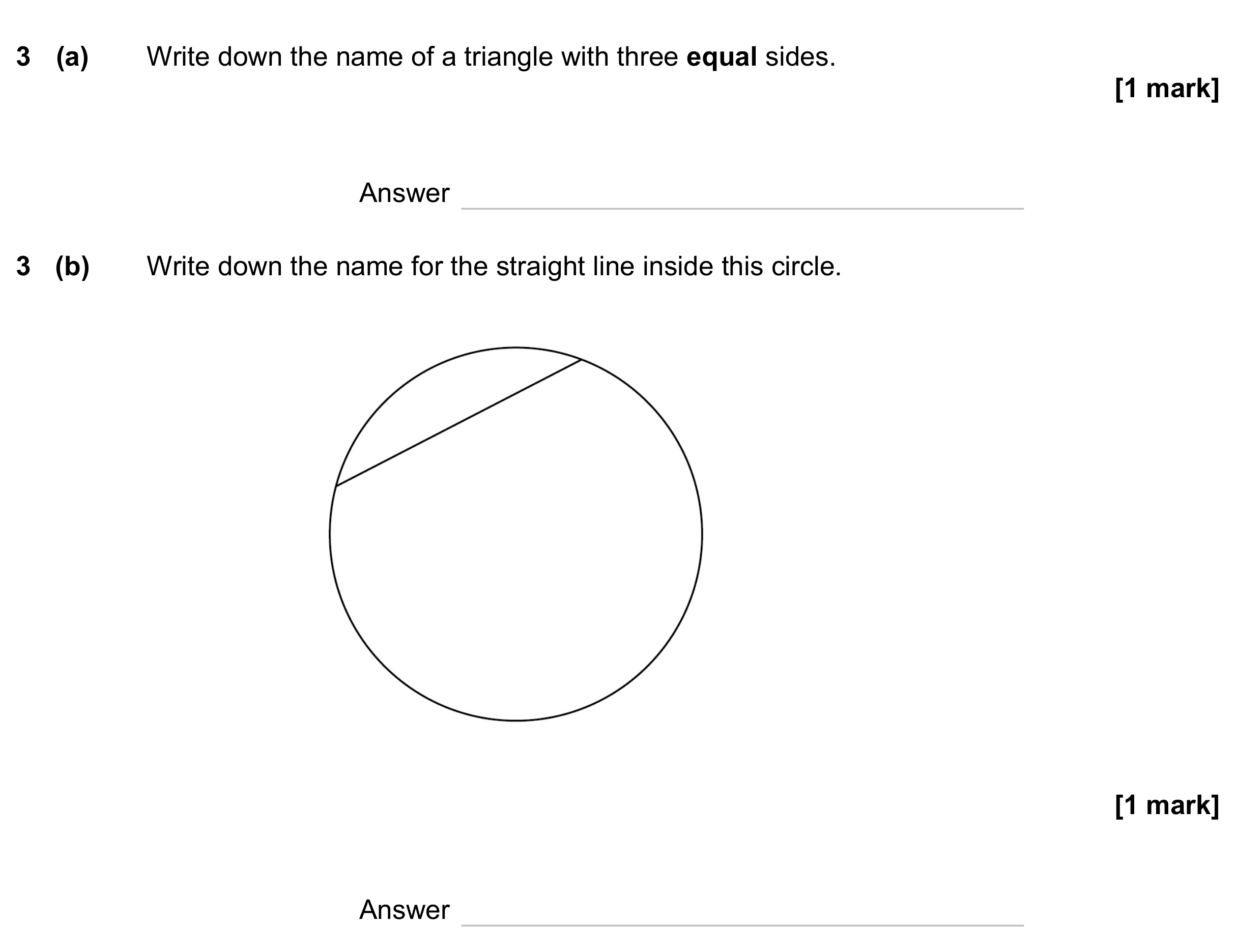 Question 3 — Polygons, Circles — AQA GCSE November 2023