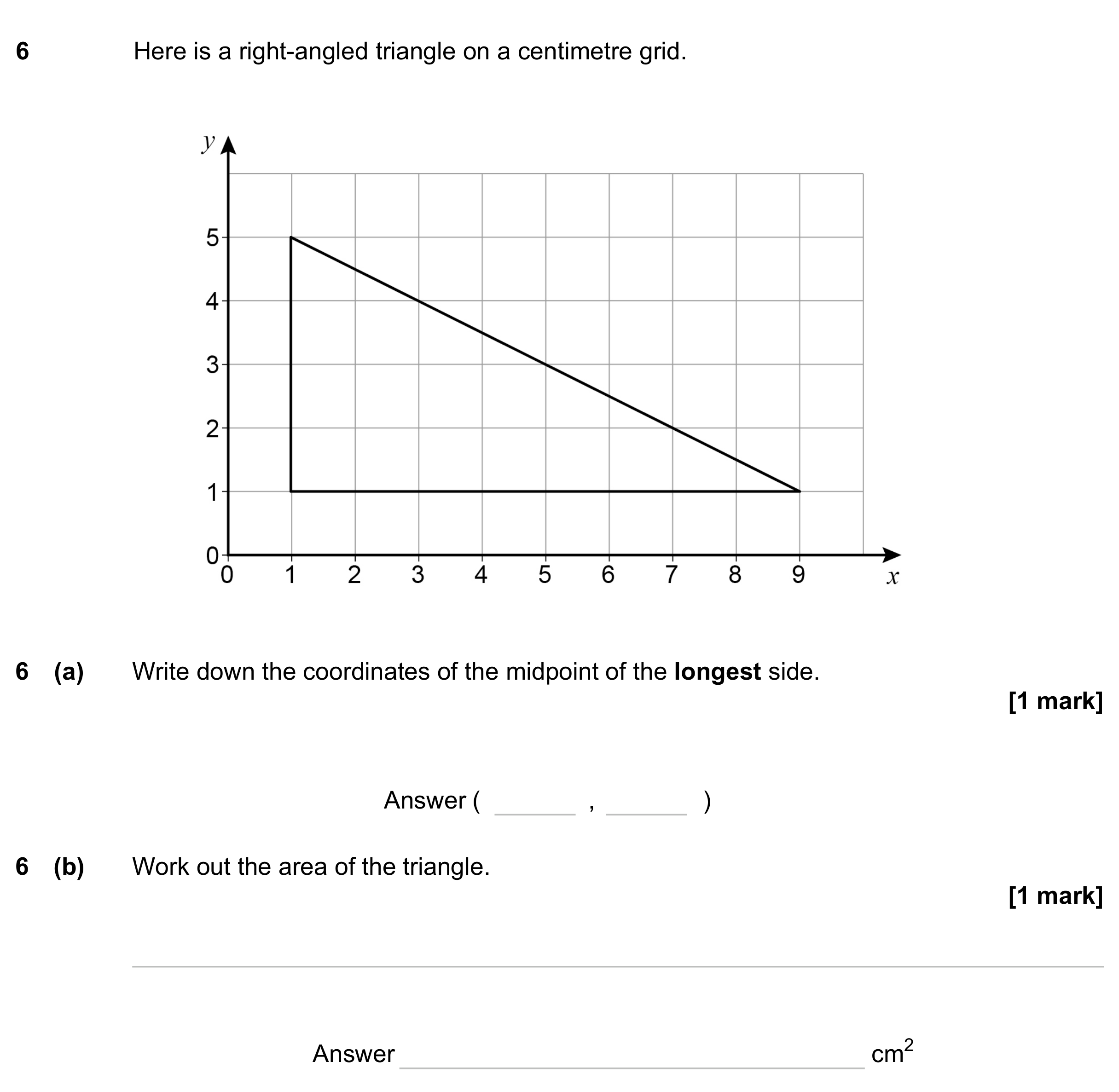 Question 6 — Midpoints, Perimeter and Area — AQA GCSE November 2023