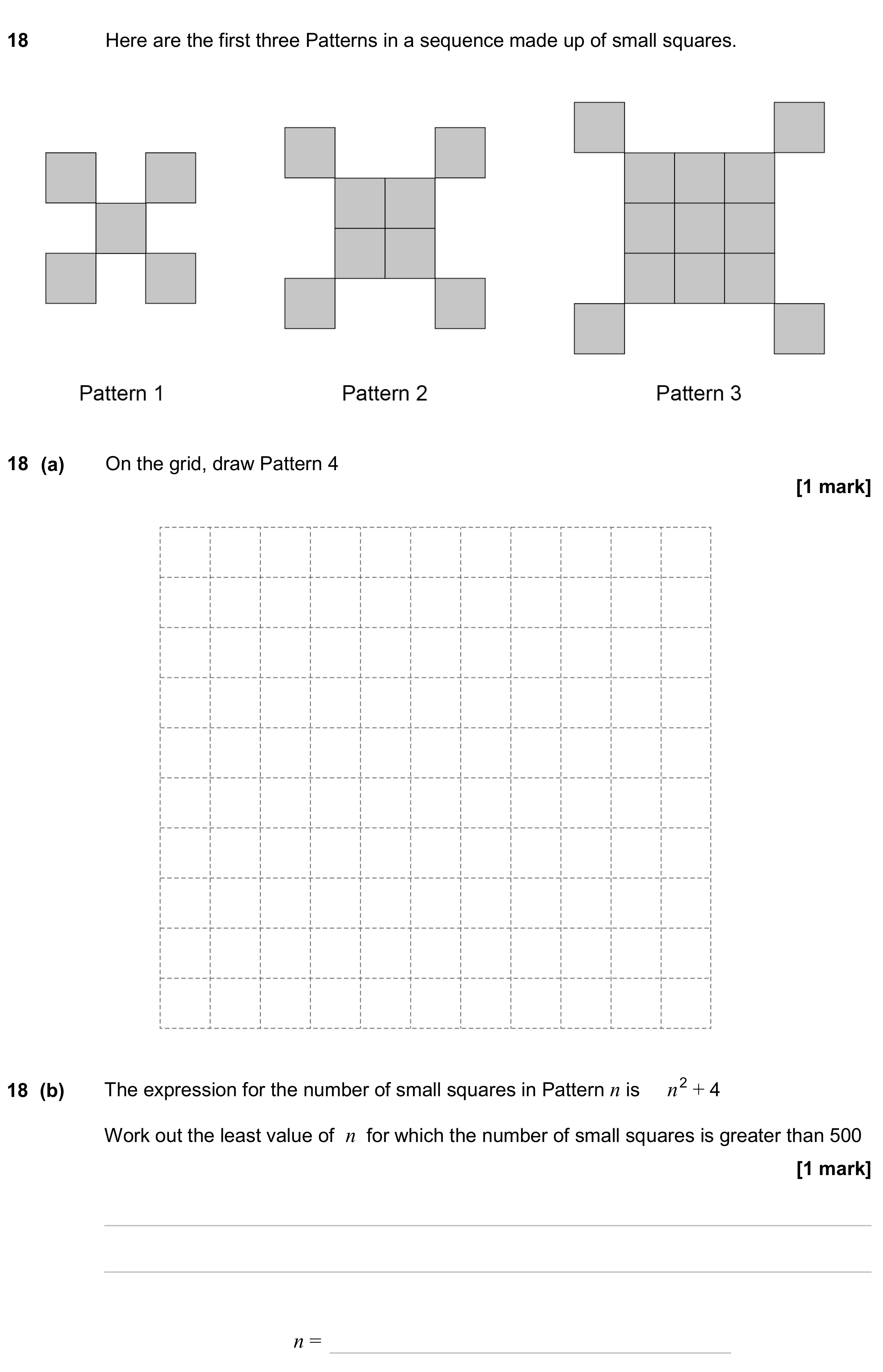 Question 18 — Sequences — AQA GCSE June 2024