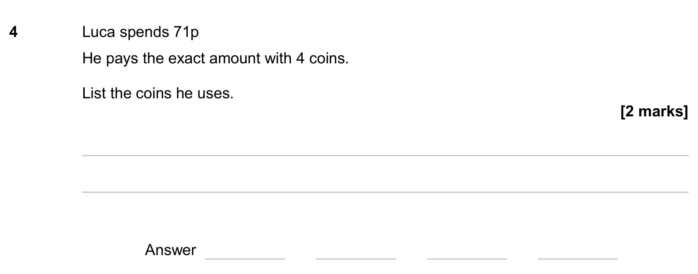Question 4 — Money Problems — AQA GCSE June 2024