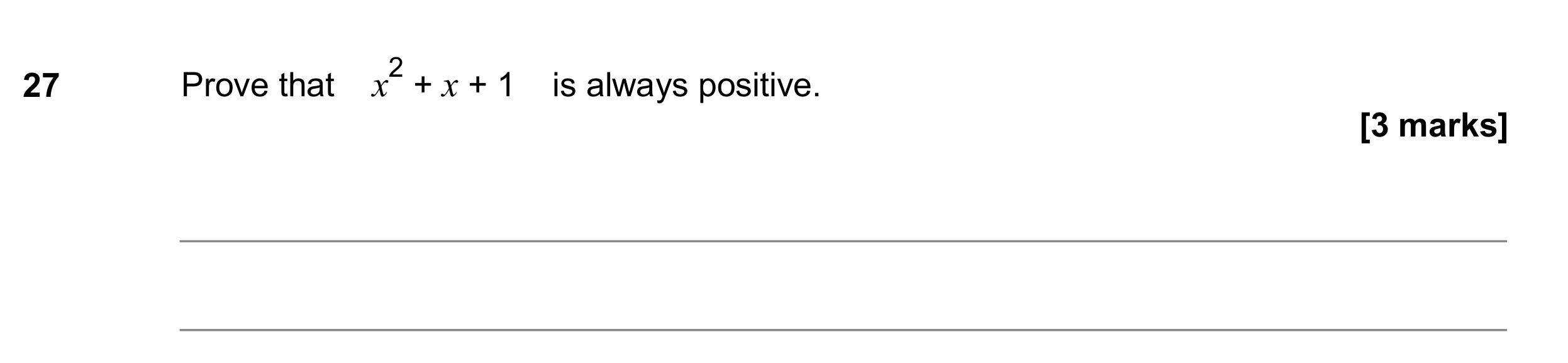 Question 27 — Proofs — AQA GCSE June 2017