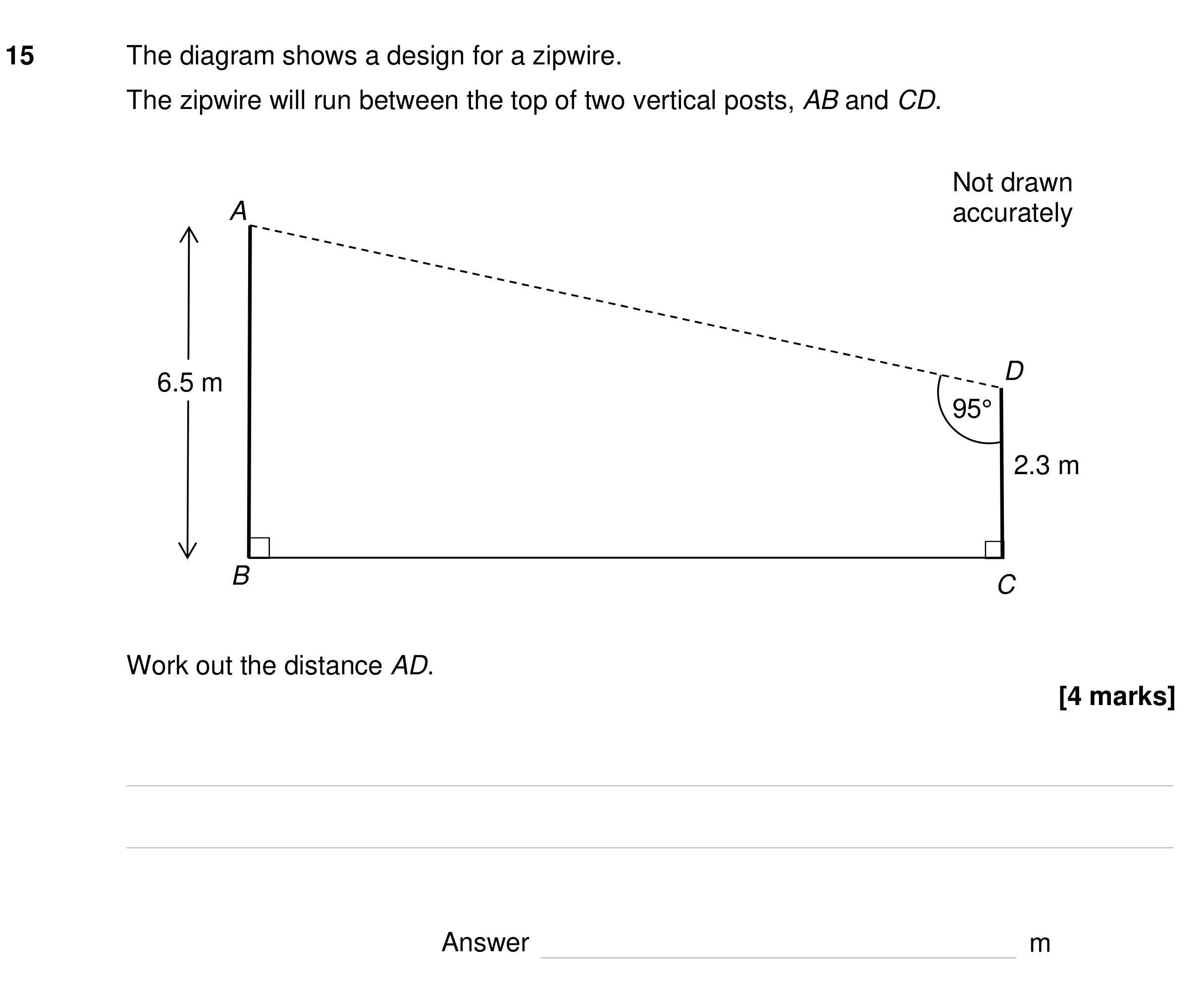 Question 15 — Trigonometry — AQA GCSE Specimen