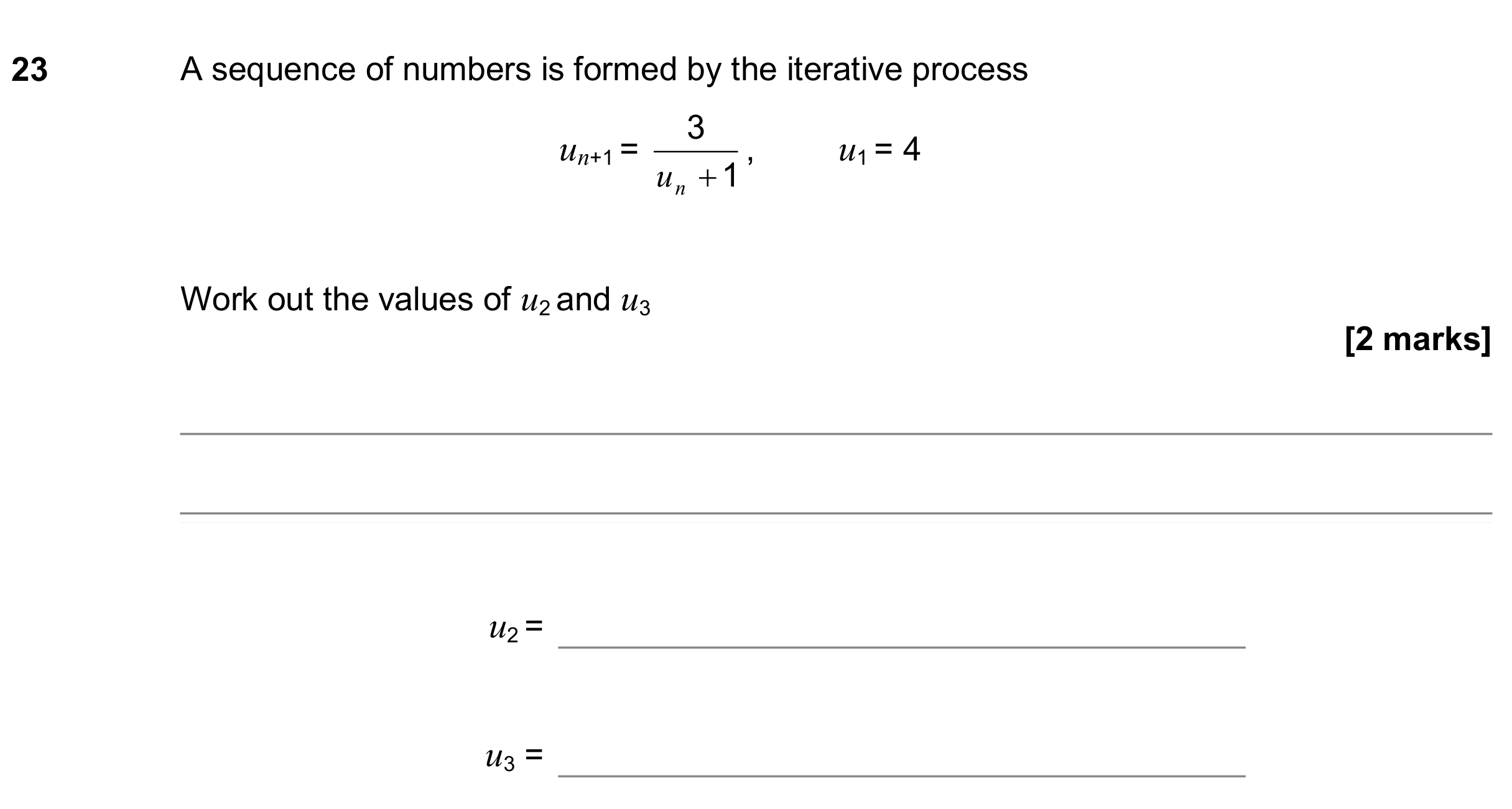 Question 23 — Iteration — AQA GCSE June 2018