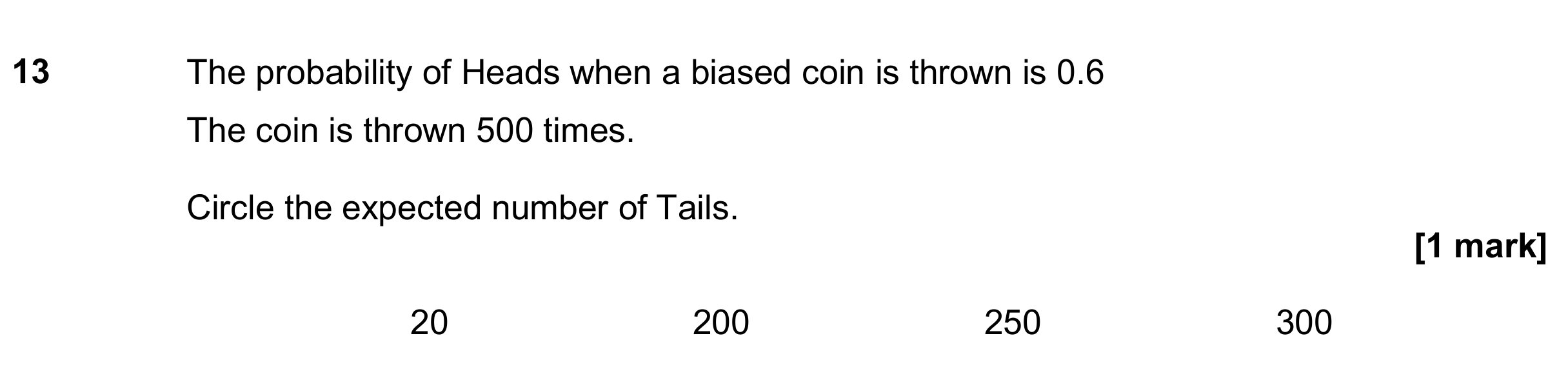 Question 13 — Probability — AQA GCSE November 2018