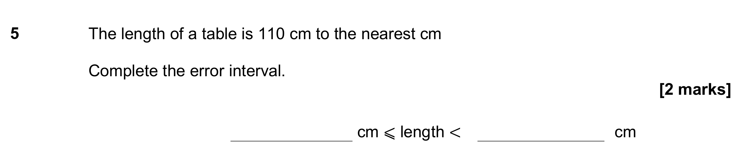 Question 5 — Rounding — AQA GCSE November 2018