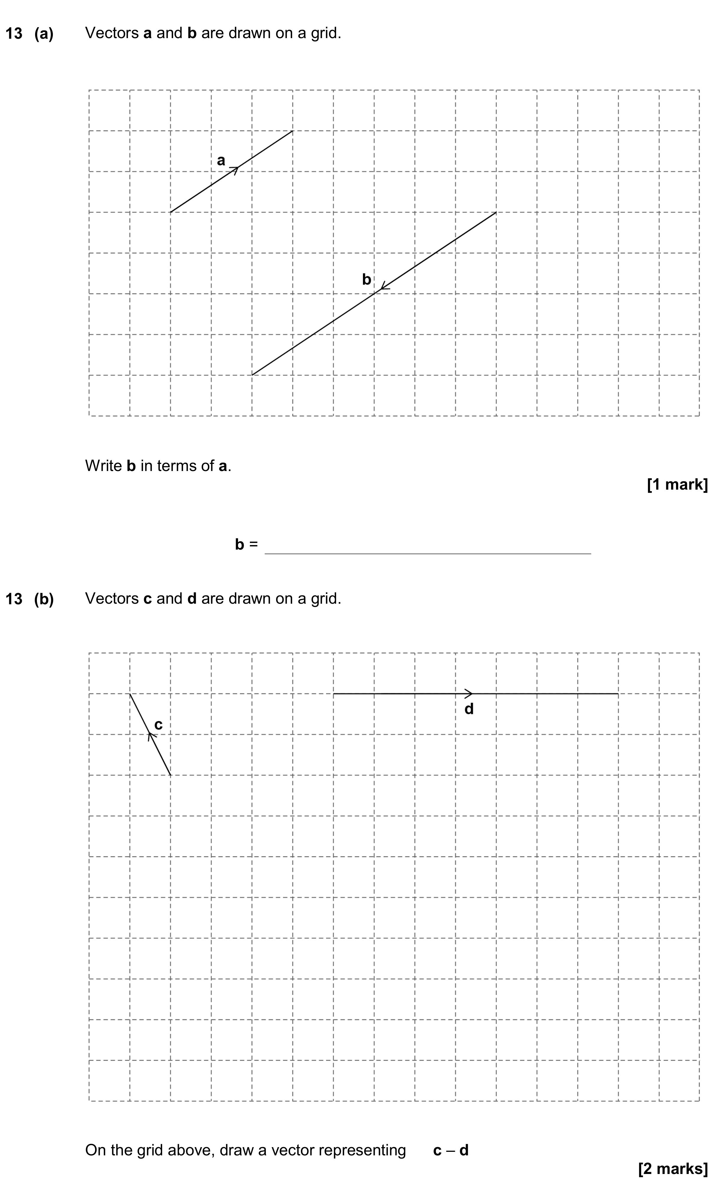 Question 13 — Vectors — AQA GCSE June 2019