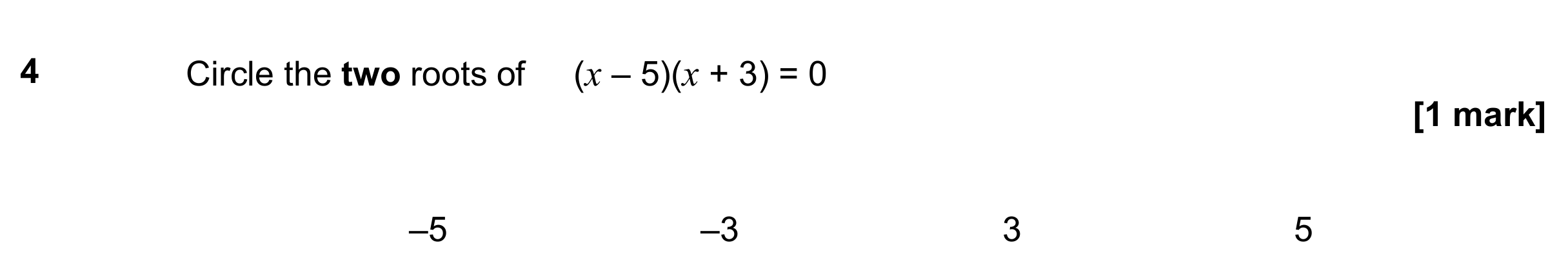 Question 4 — Quadratic Equations — AQA GCSE June 2019