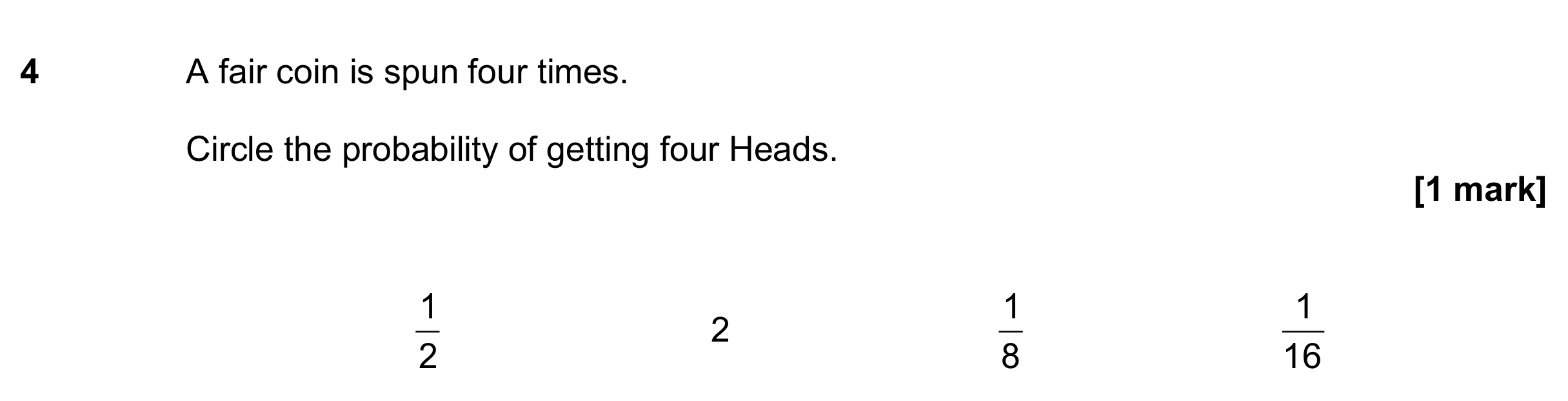 Question 4 — Probability — AQA GCSE June 2020