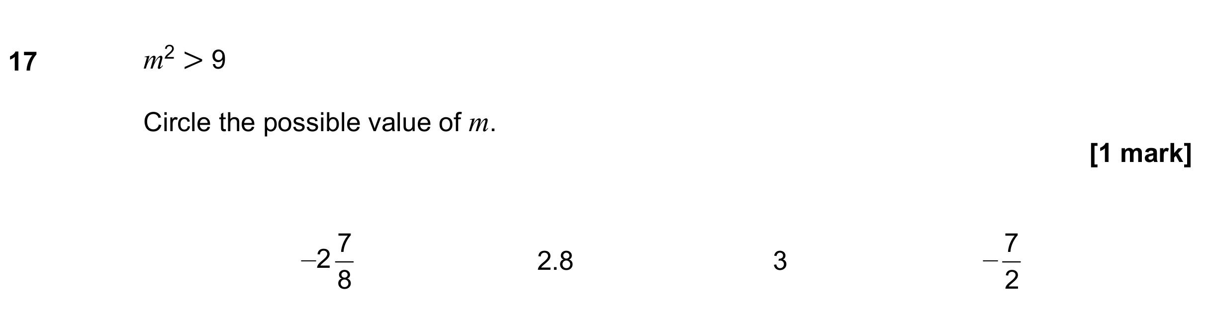 Question 17 — Inequalities — AQA GCSE June 2021