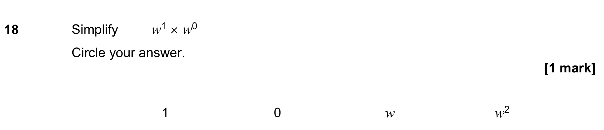 Question 18 — Powers — AQA GCSE June 2021