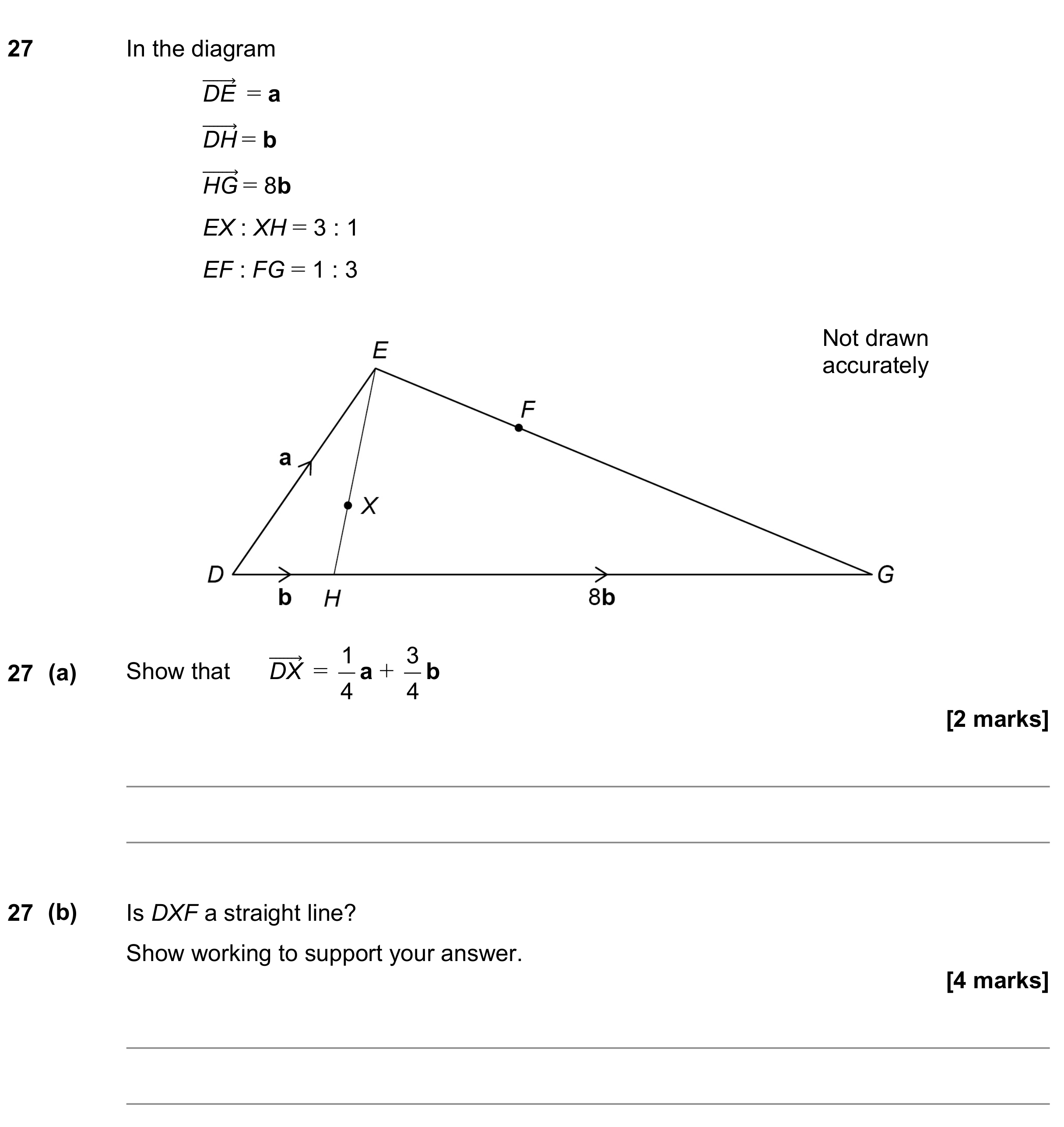 Question 27 — Vectors — AQA GCSE June 2021
