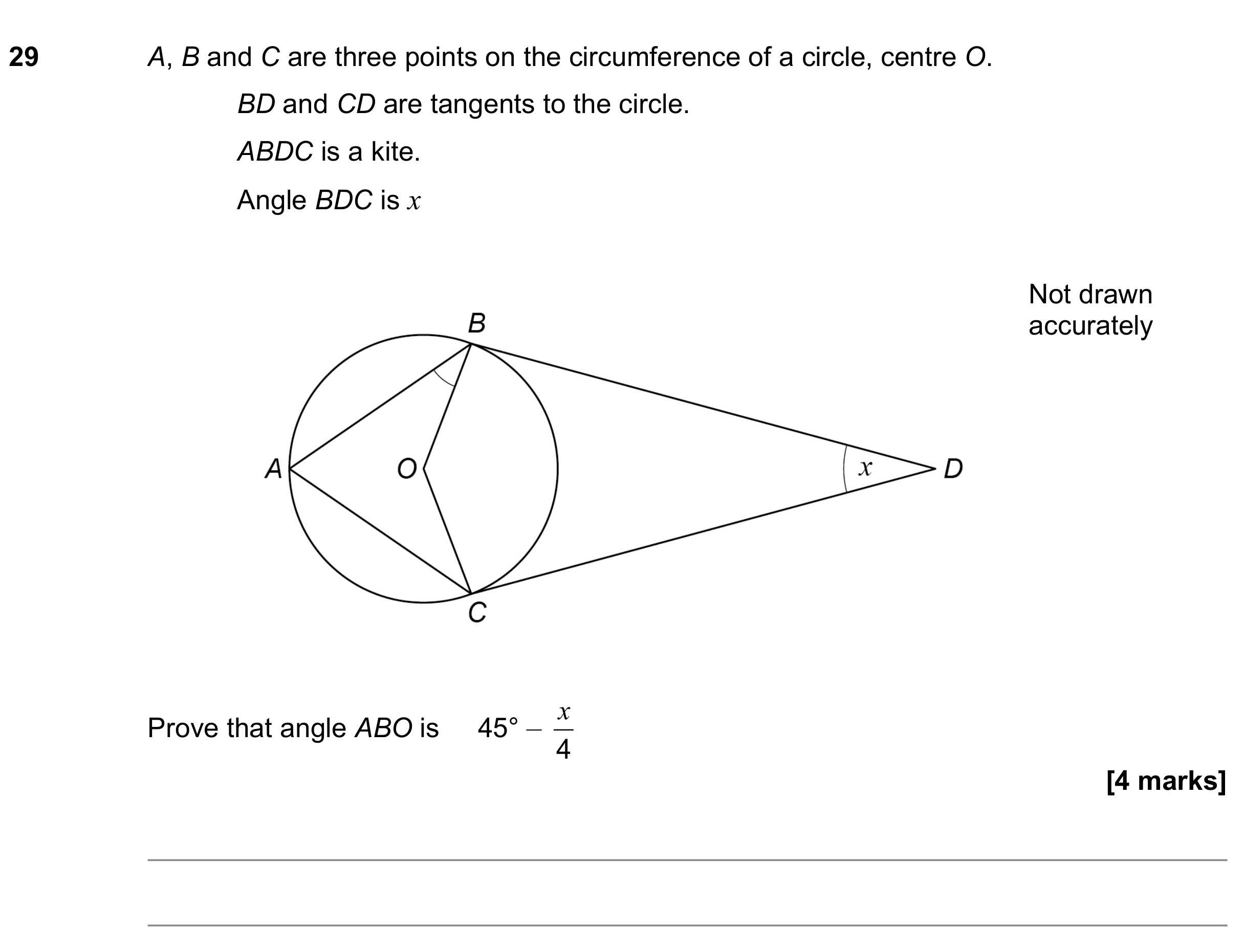 Question 29 — Circle Theorems, Polygons — AQA GCSE June 2021