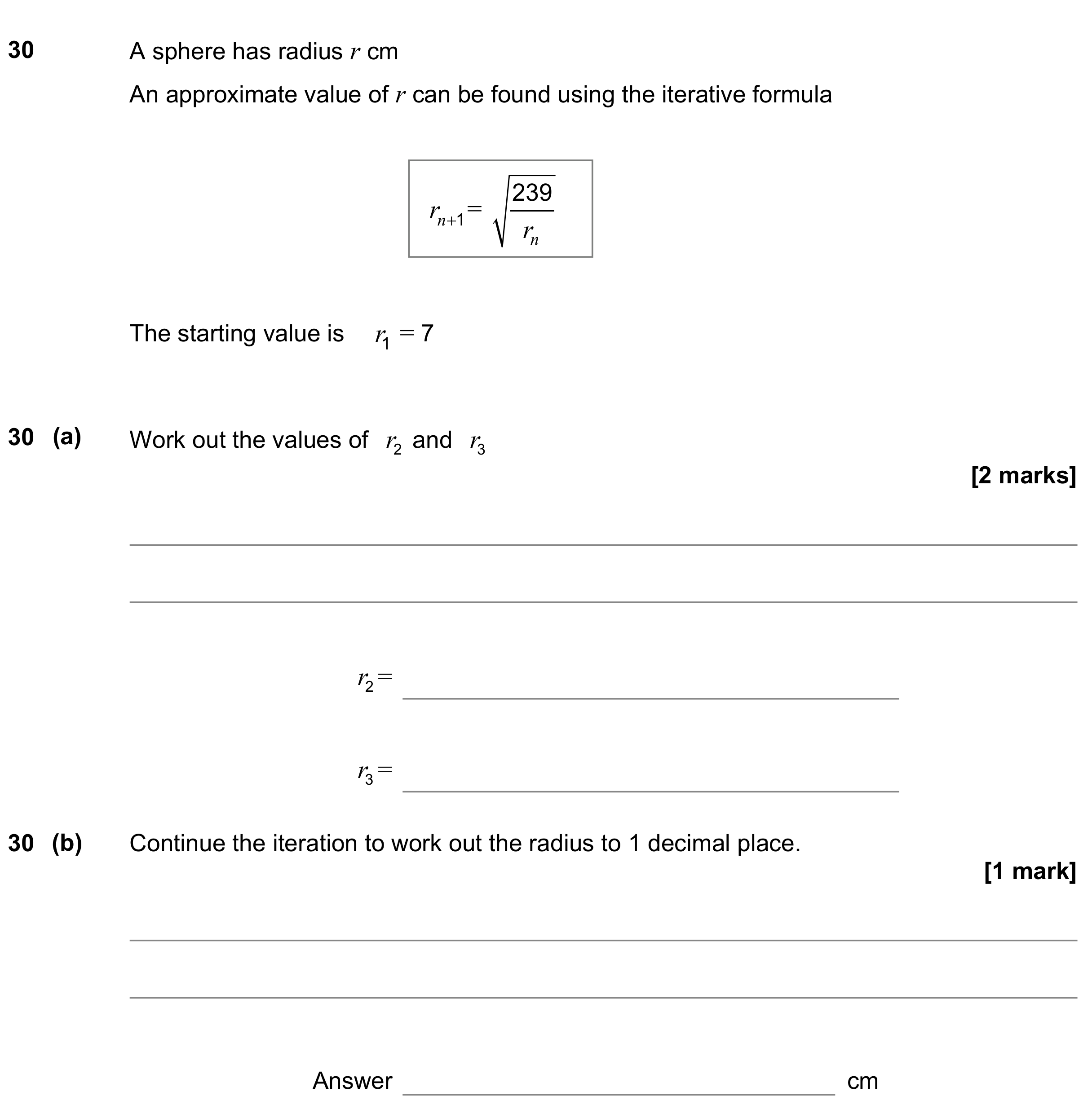 Question 30 — Iteration — AQA GCSE June 2021