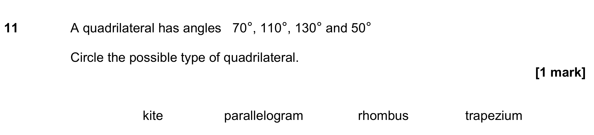 Question 11 — Polygons — AQA GCSE June 2022