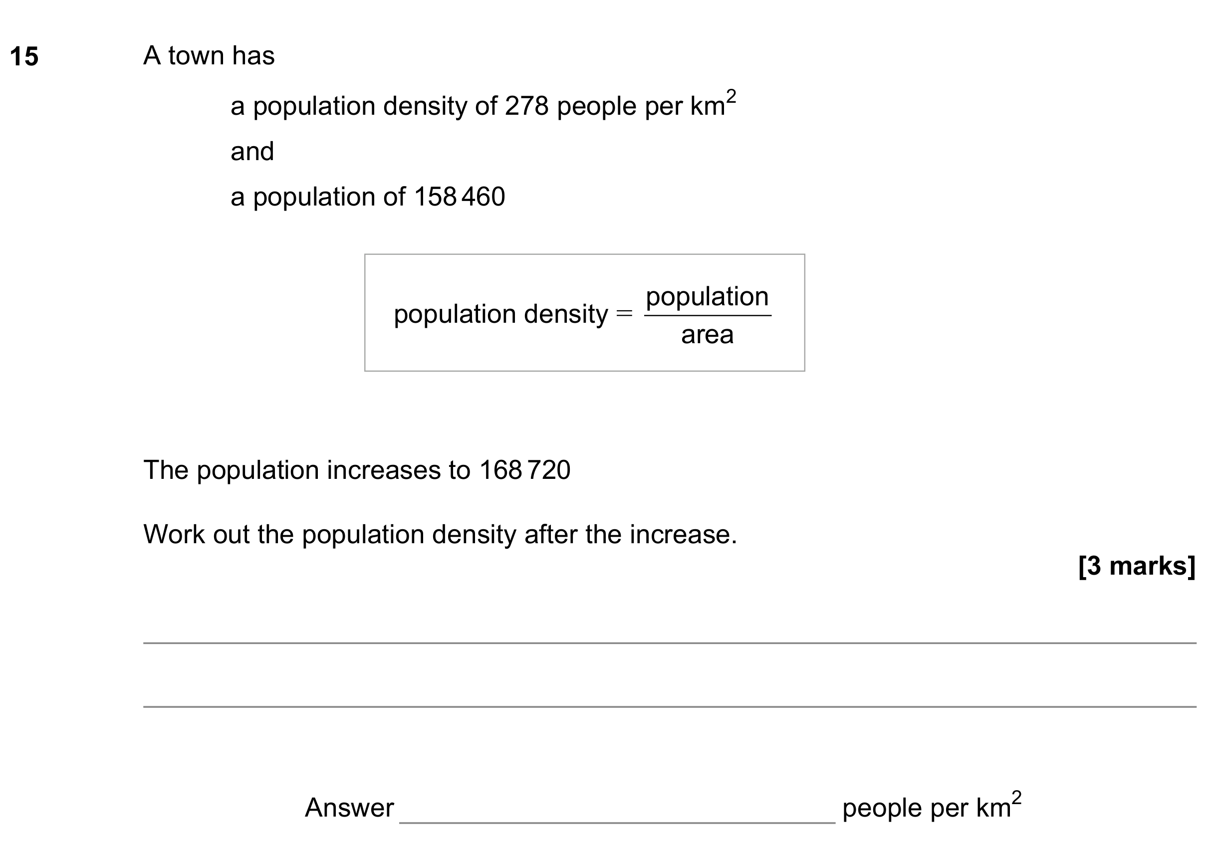 Question 15 — Formulae — AQA GCSE June 2022