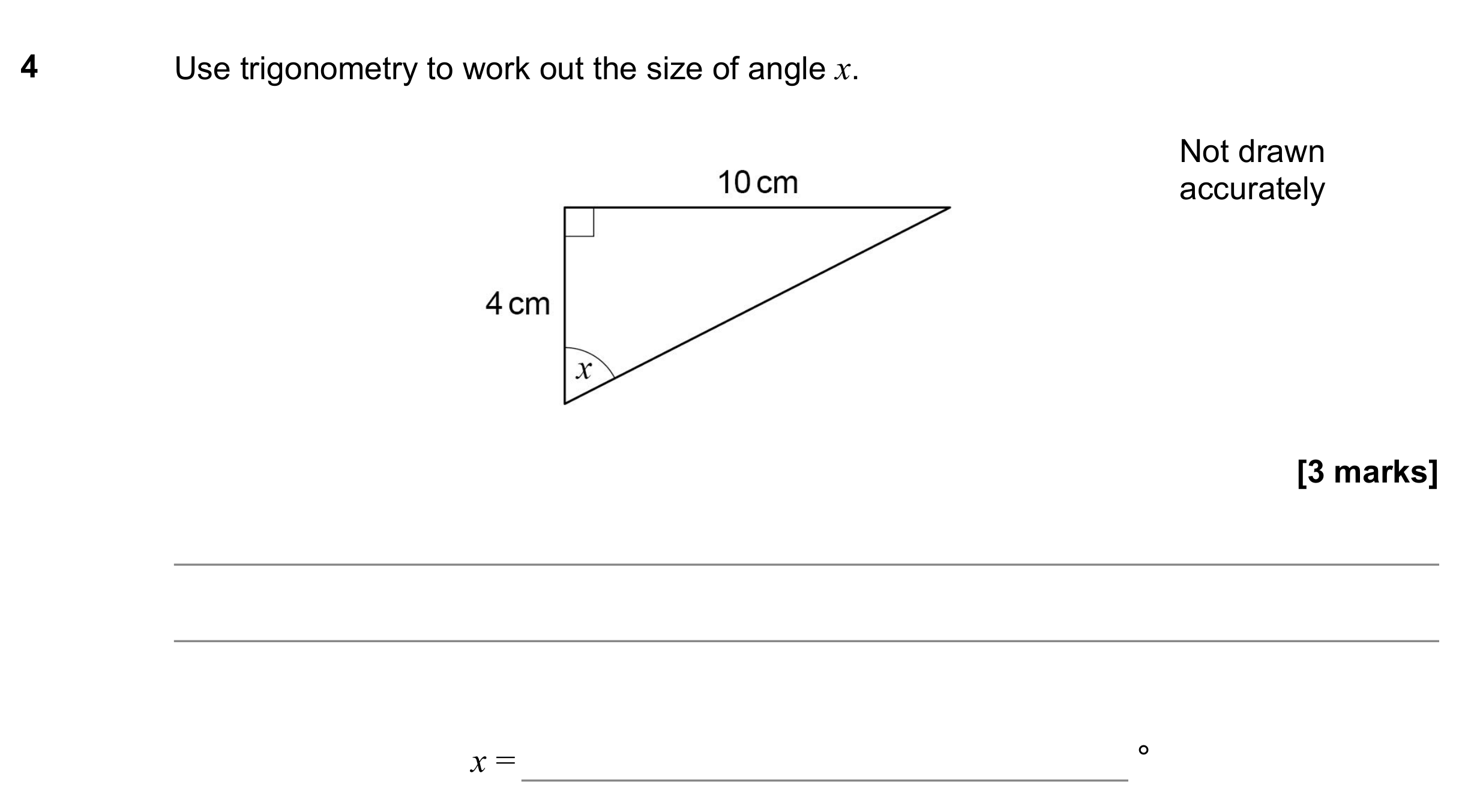 Question 4 — Trigonometry — AQA GCSE June 2022