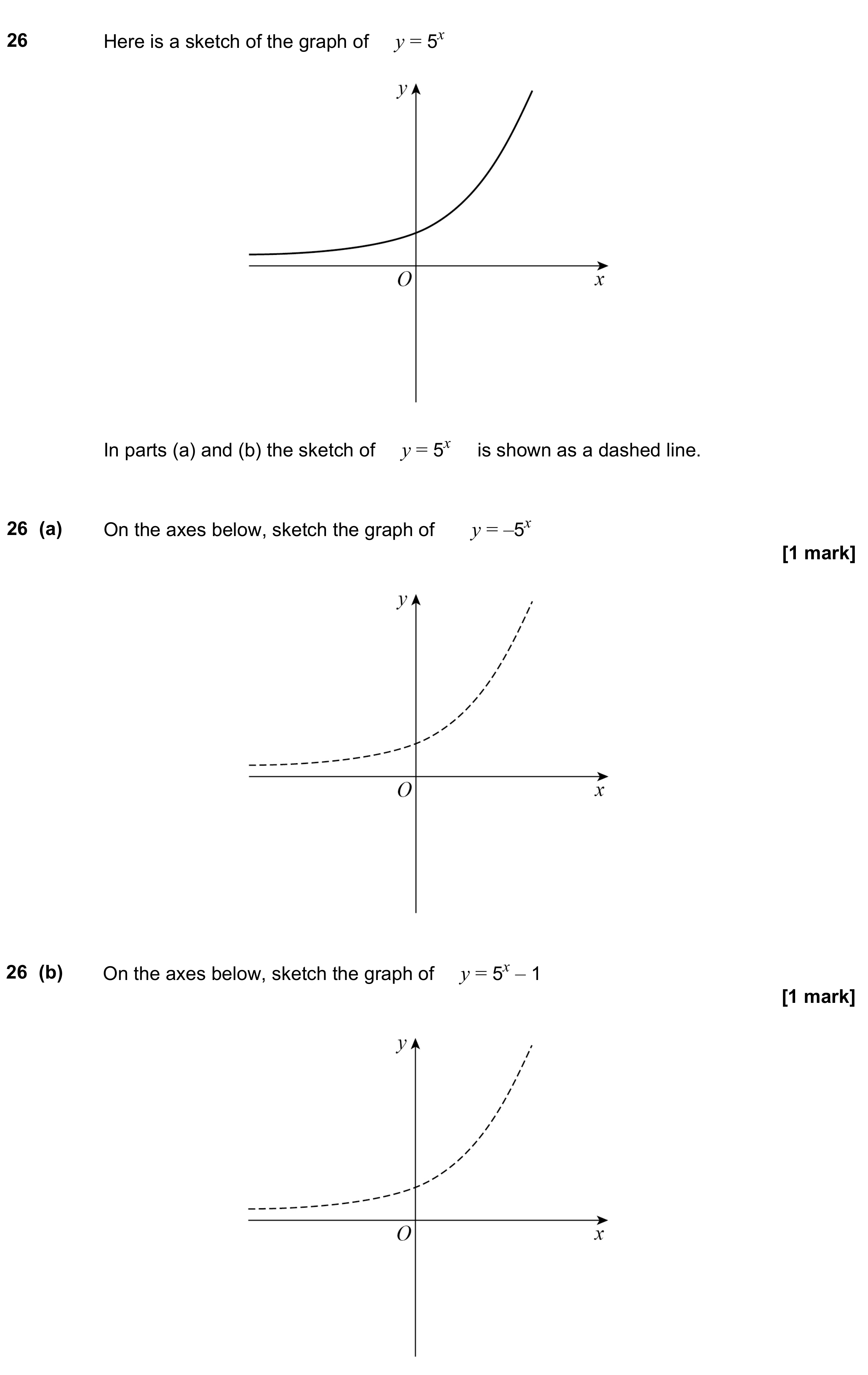 Question 26 — Graph Transformations — AQA GCSE November 2022
