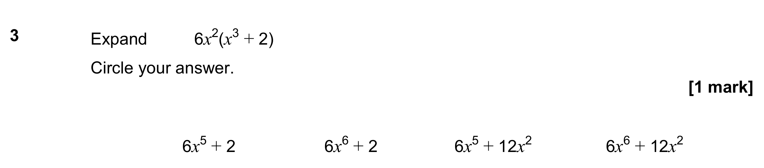 Question 3 — Algebra (Expand/Simplify/Factorise) — AQA GCSE November 2022